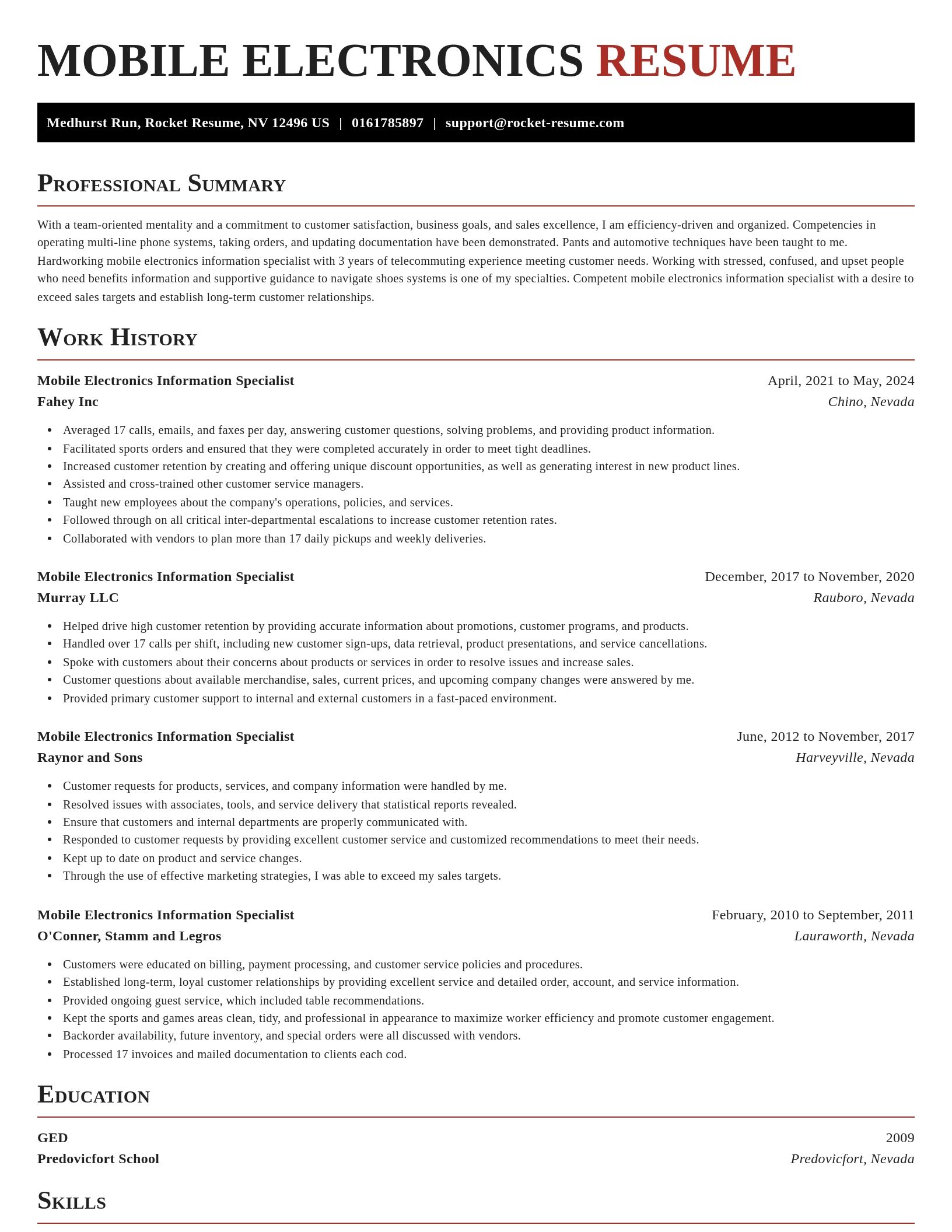 Exquisite resume template
