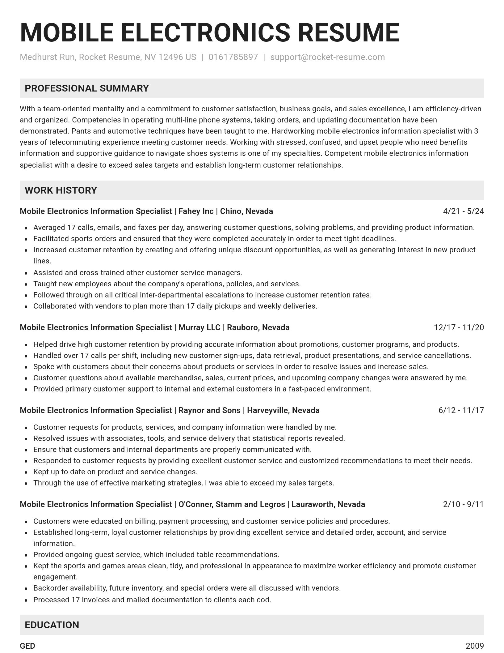 Genius resume template