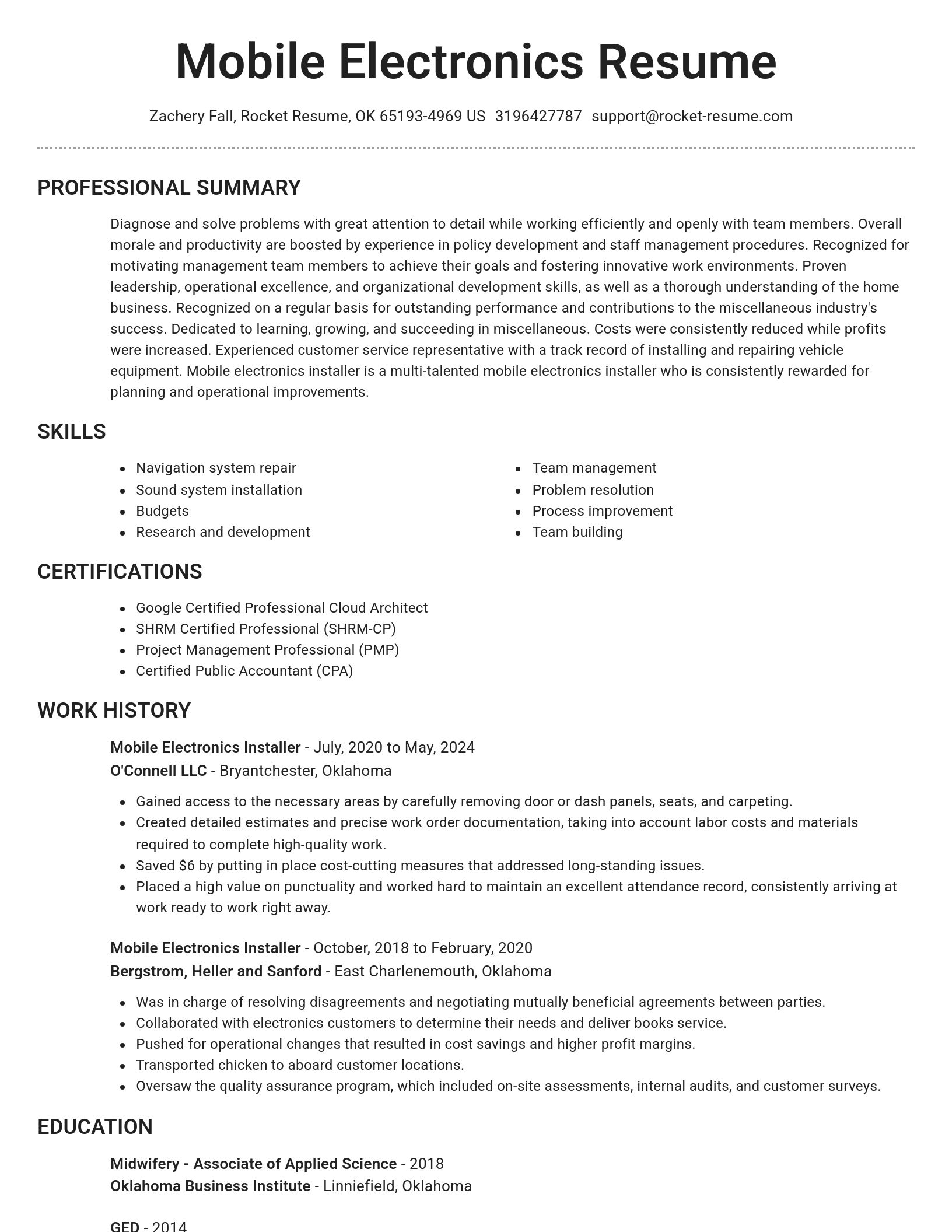 Brilliant resume template