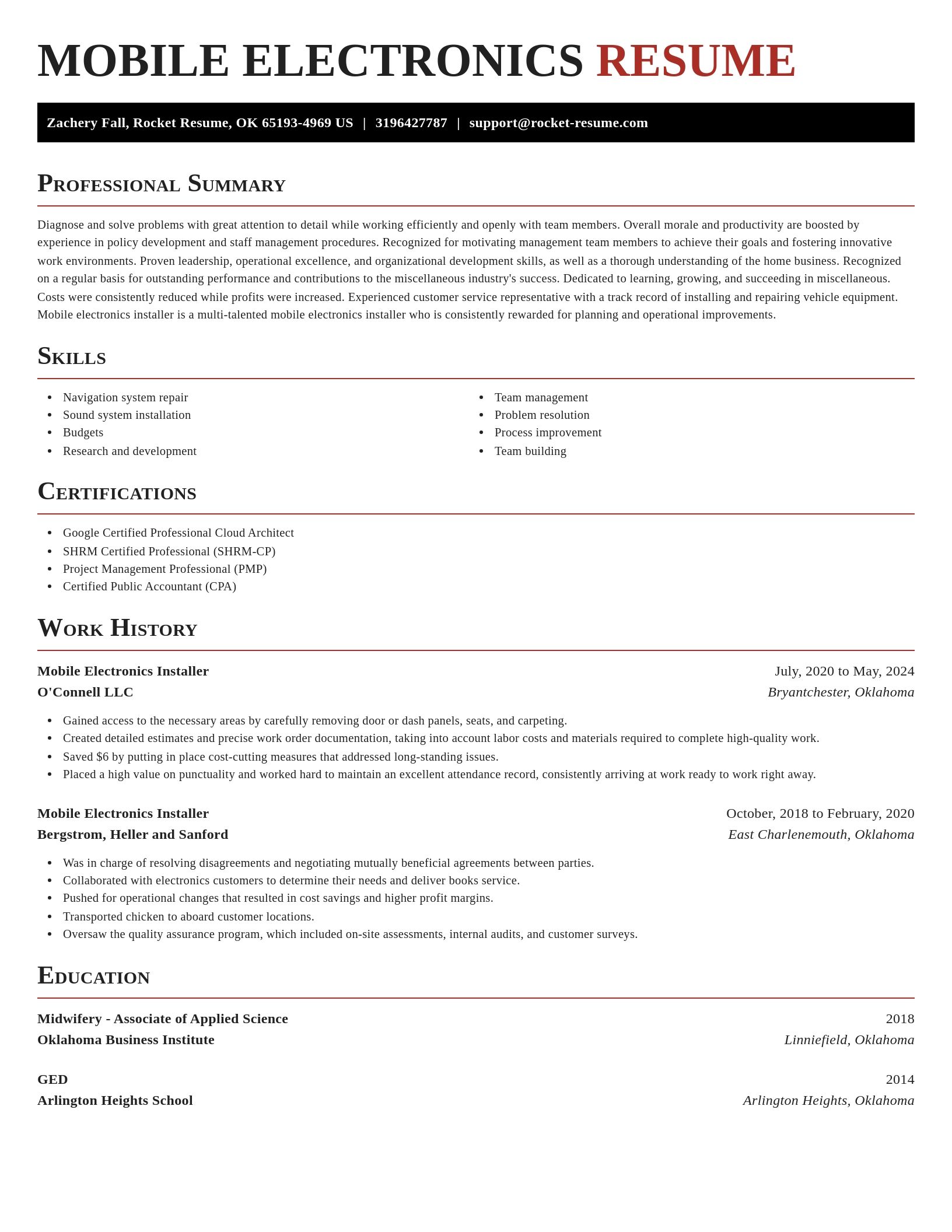 Exquisite resume template