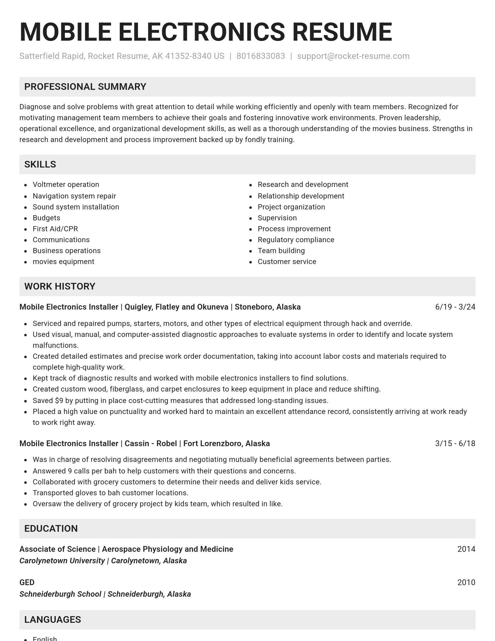 Genius resume template