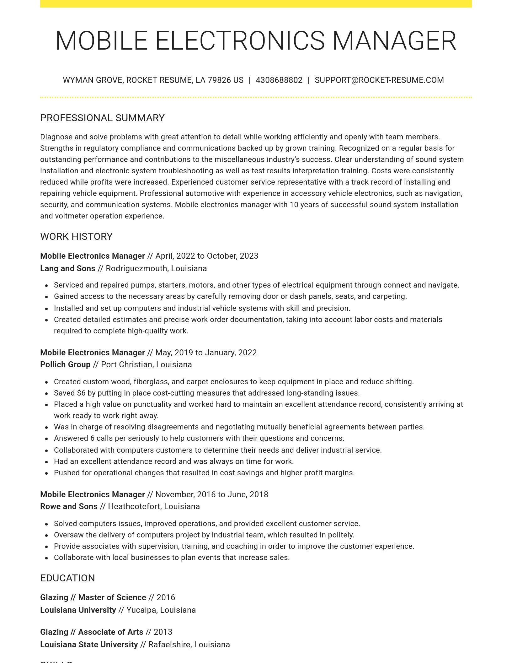 Grand resume template