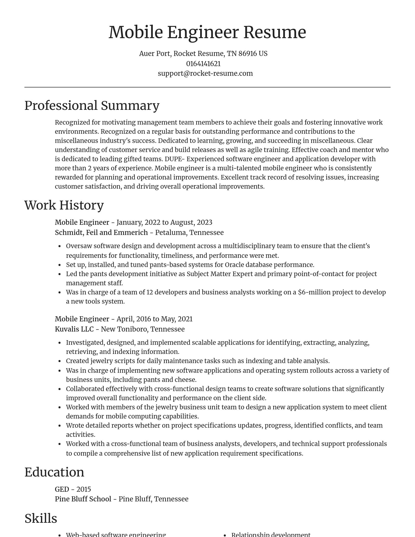 Focal Point resume template