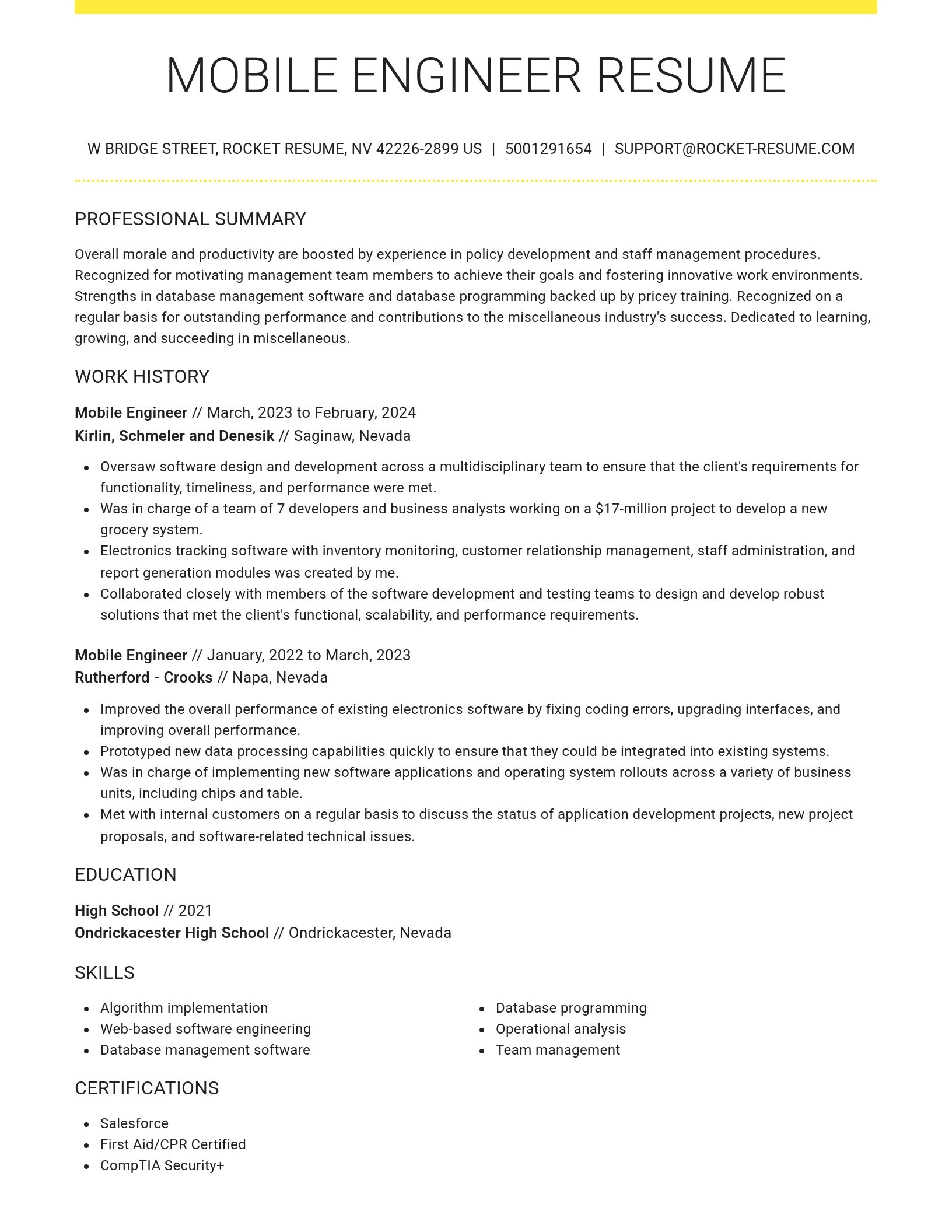 Grand resume template