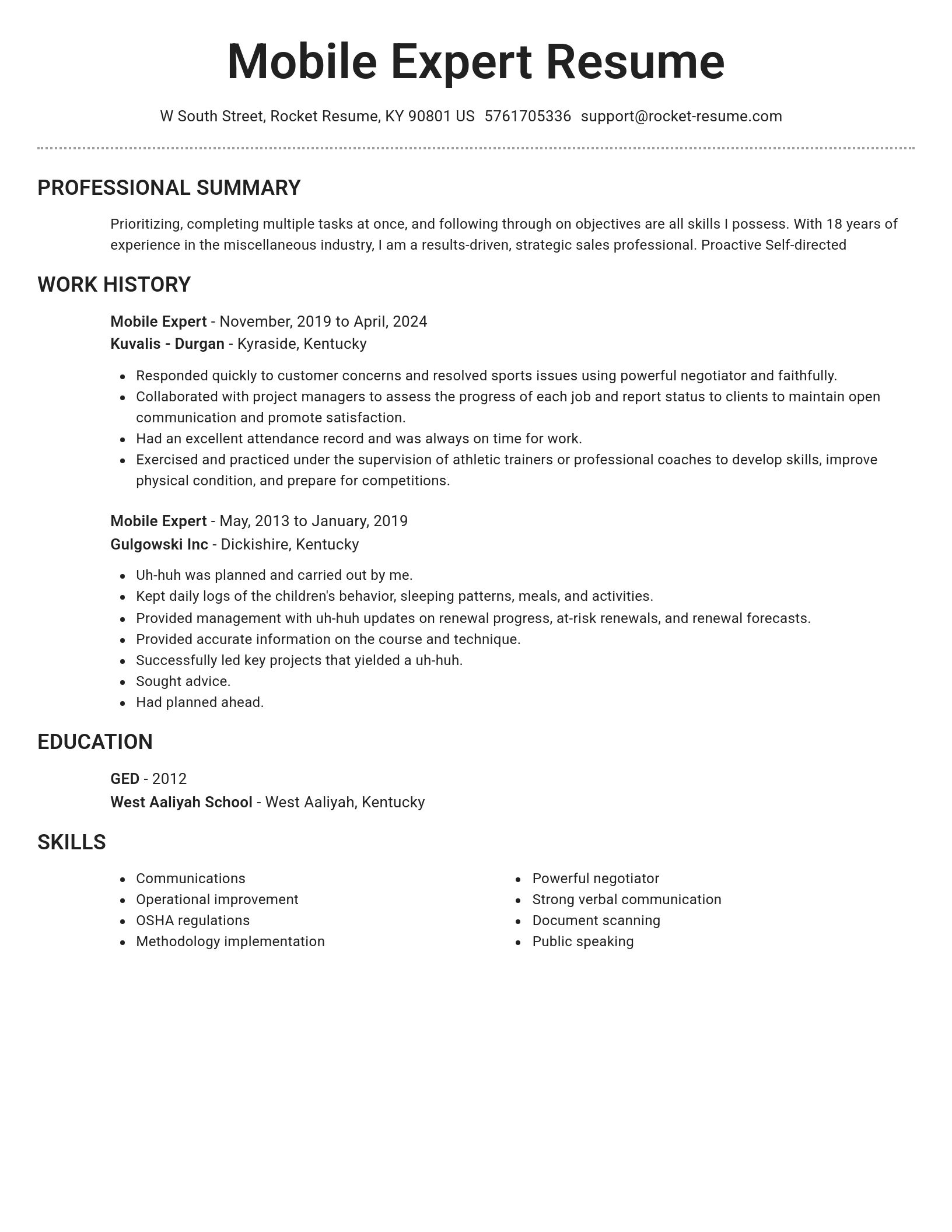 Brilliant resume template