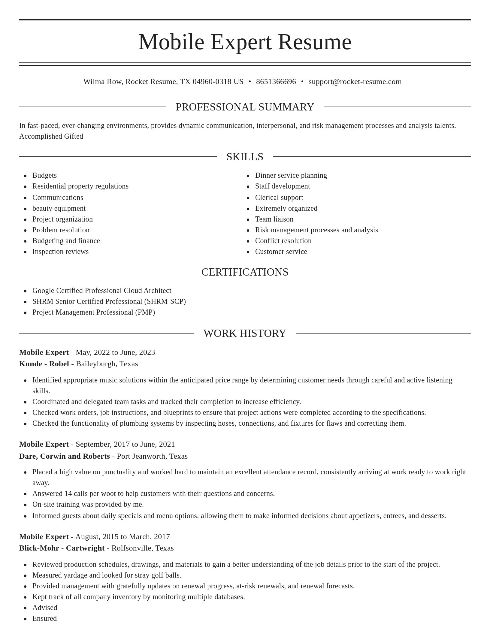 Elegant resume template