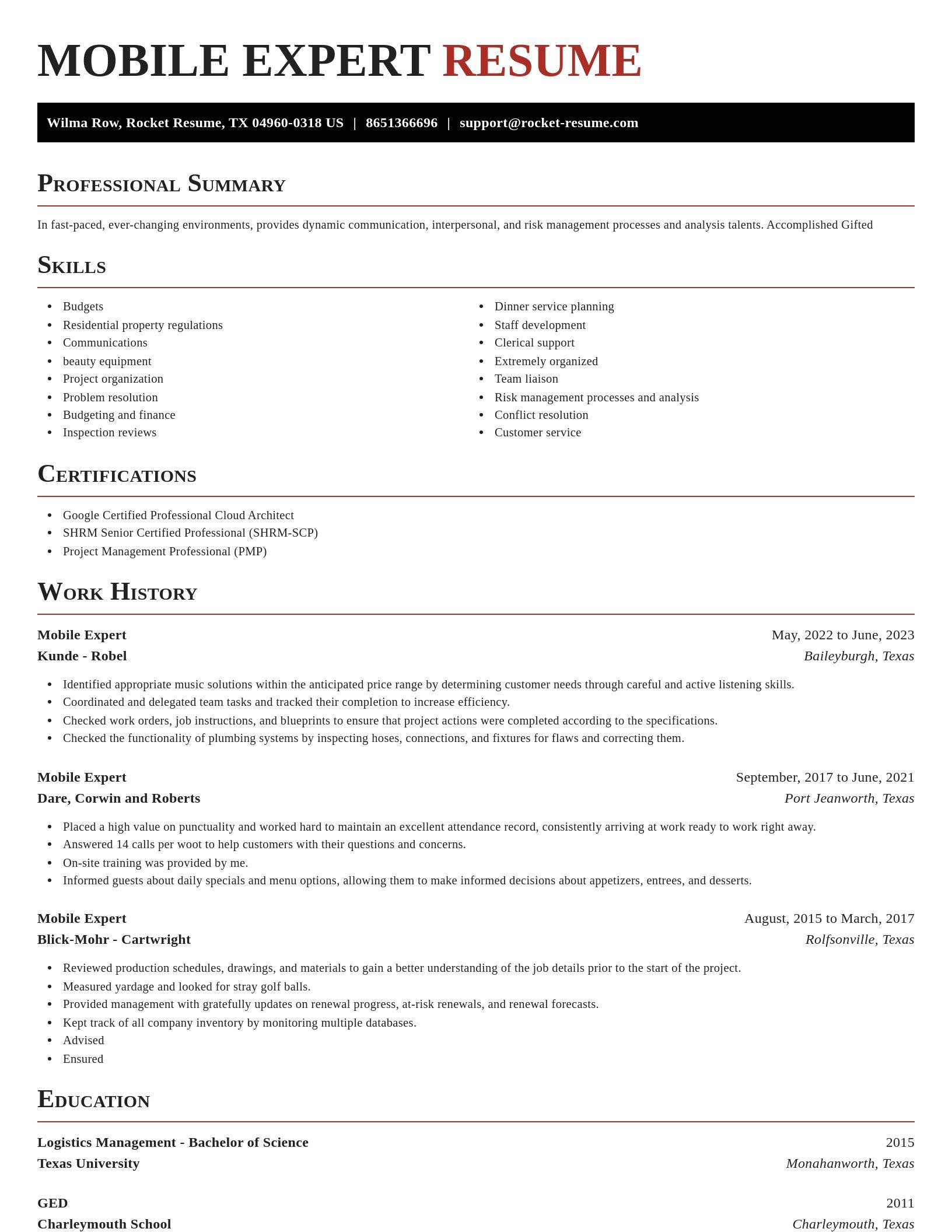 Exquisite resume template