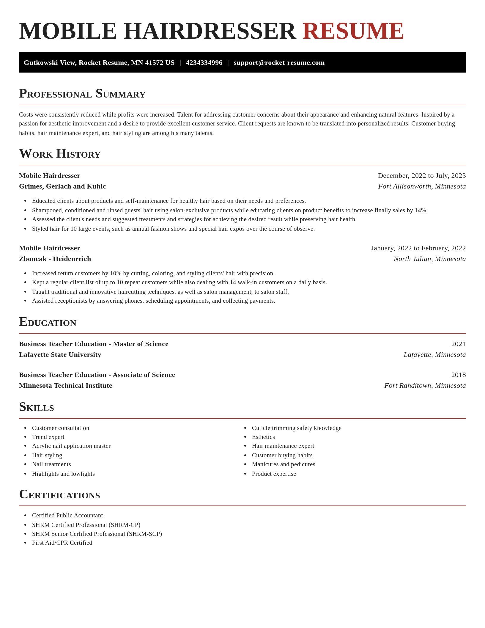 Exquisite resume template