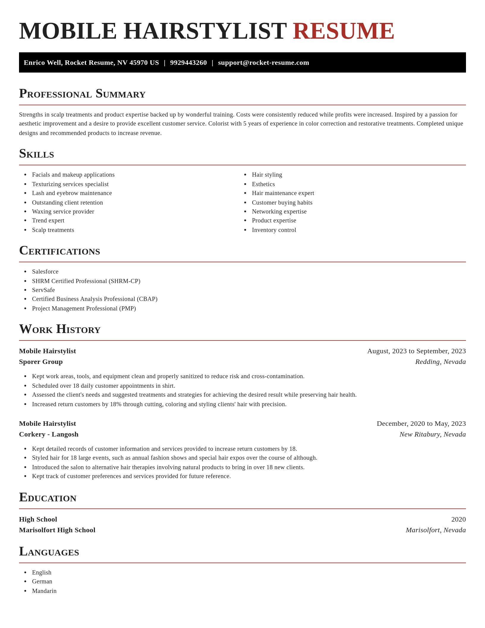 Exquisite resume template