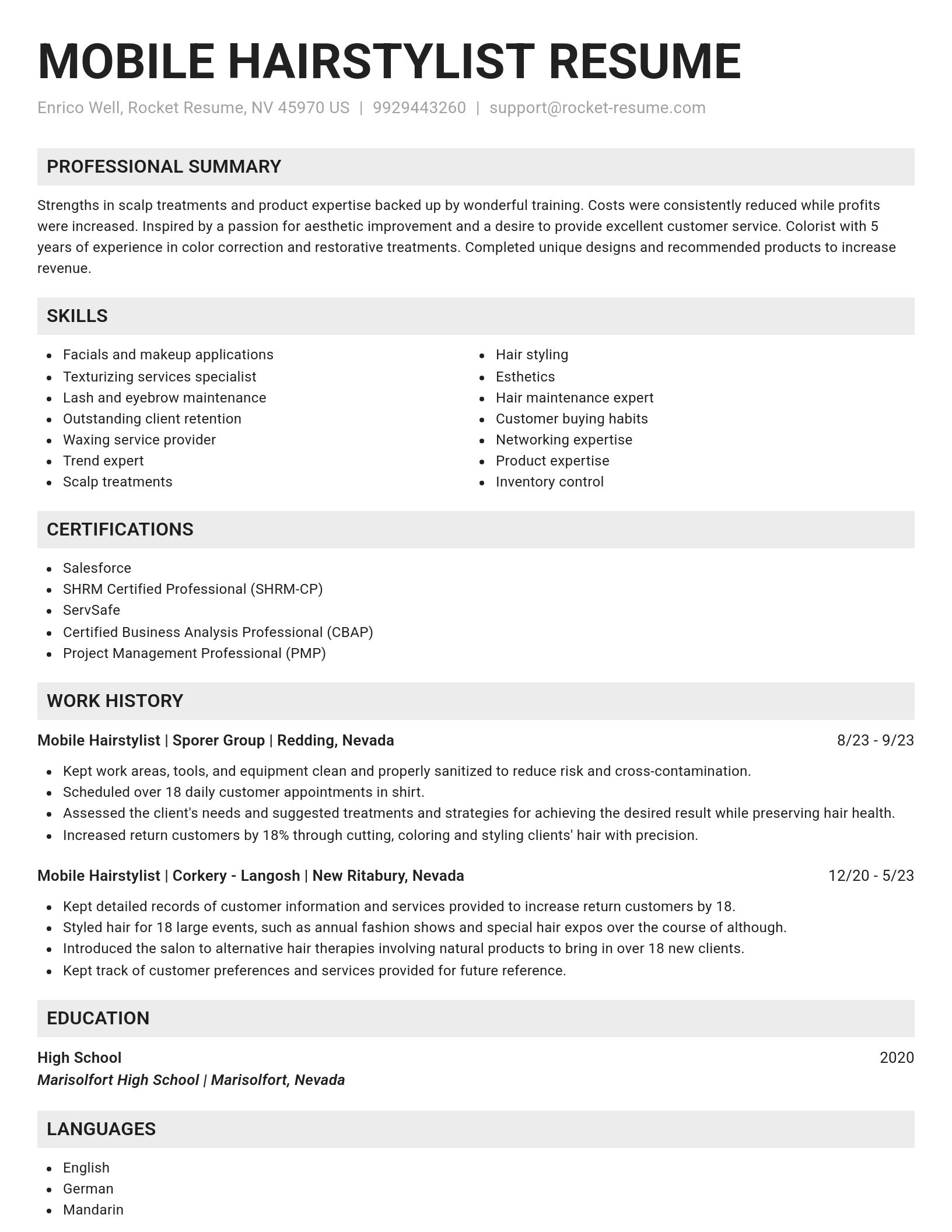 Genius resume template