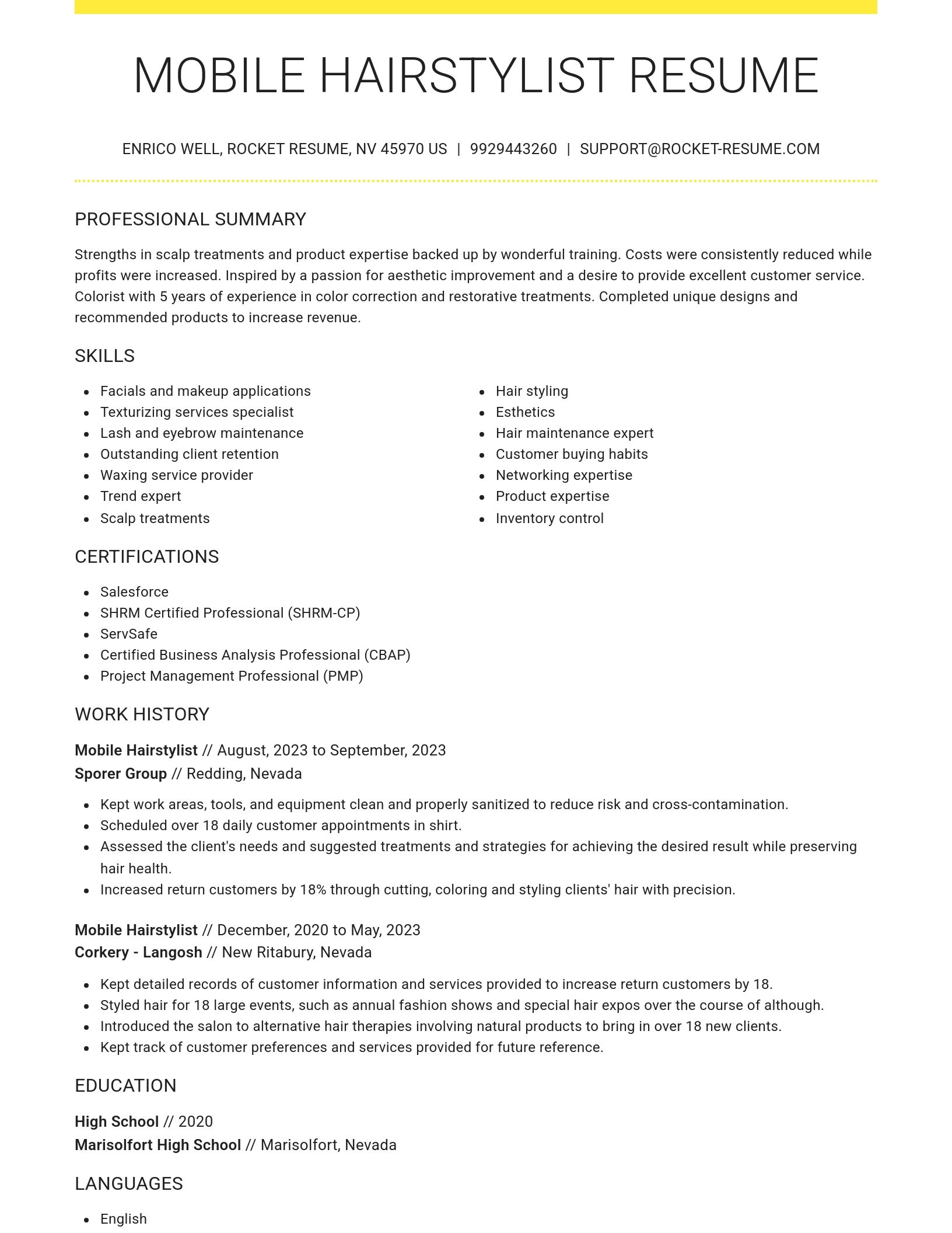 Grand resume template