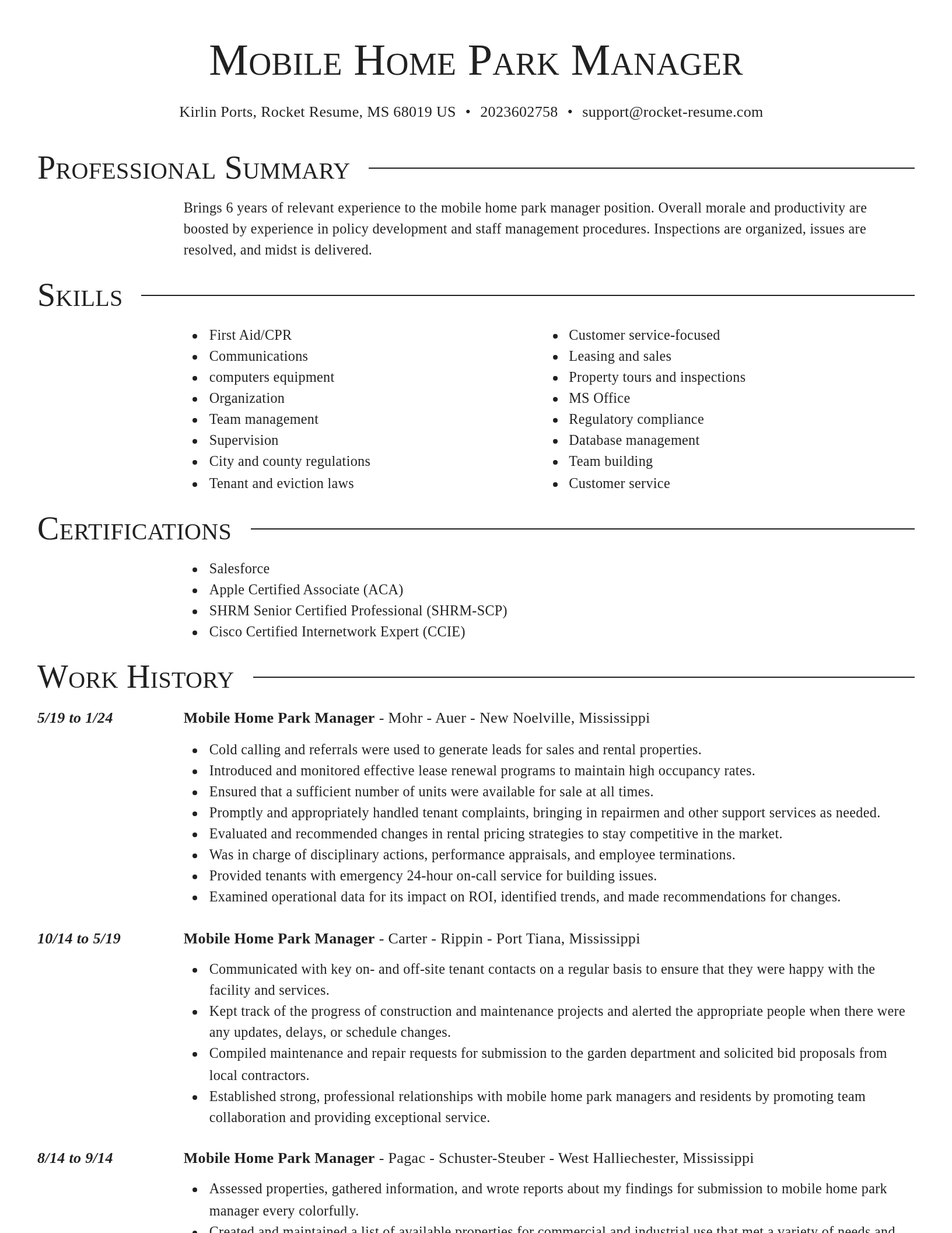 Director resume template