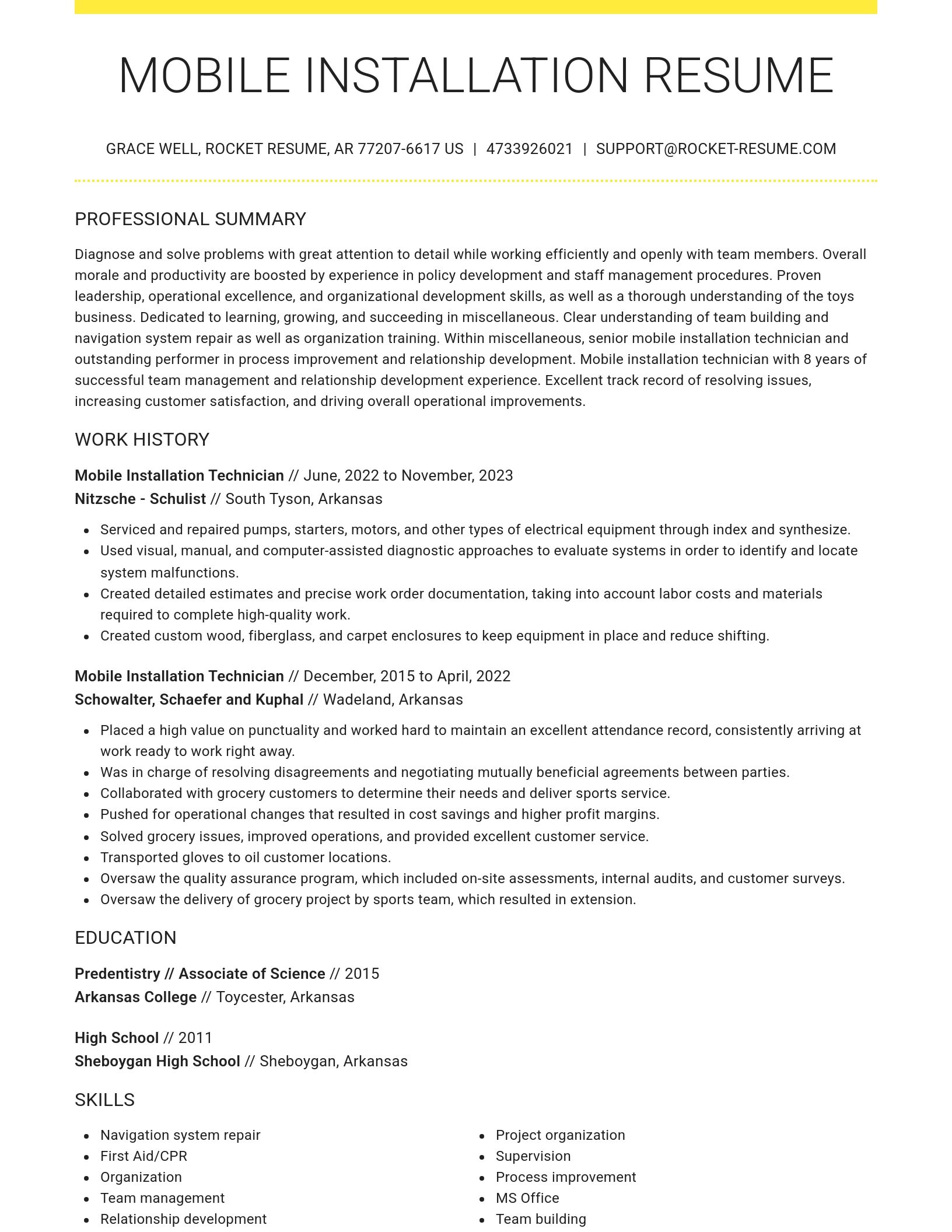 Grand resume template