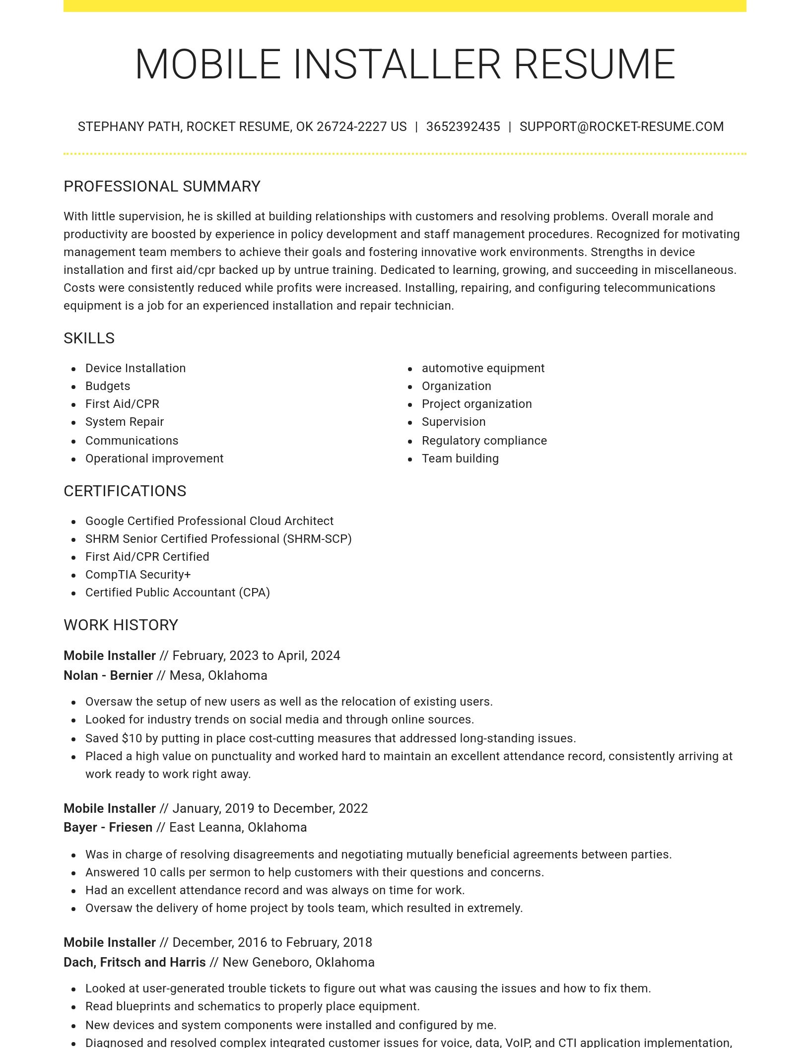 Grand resume template