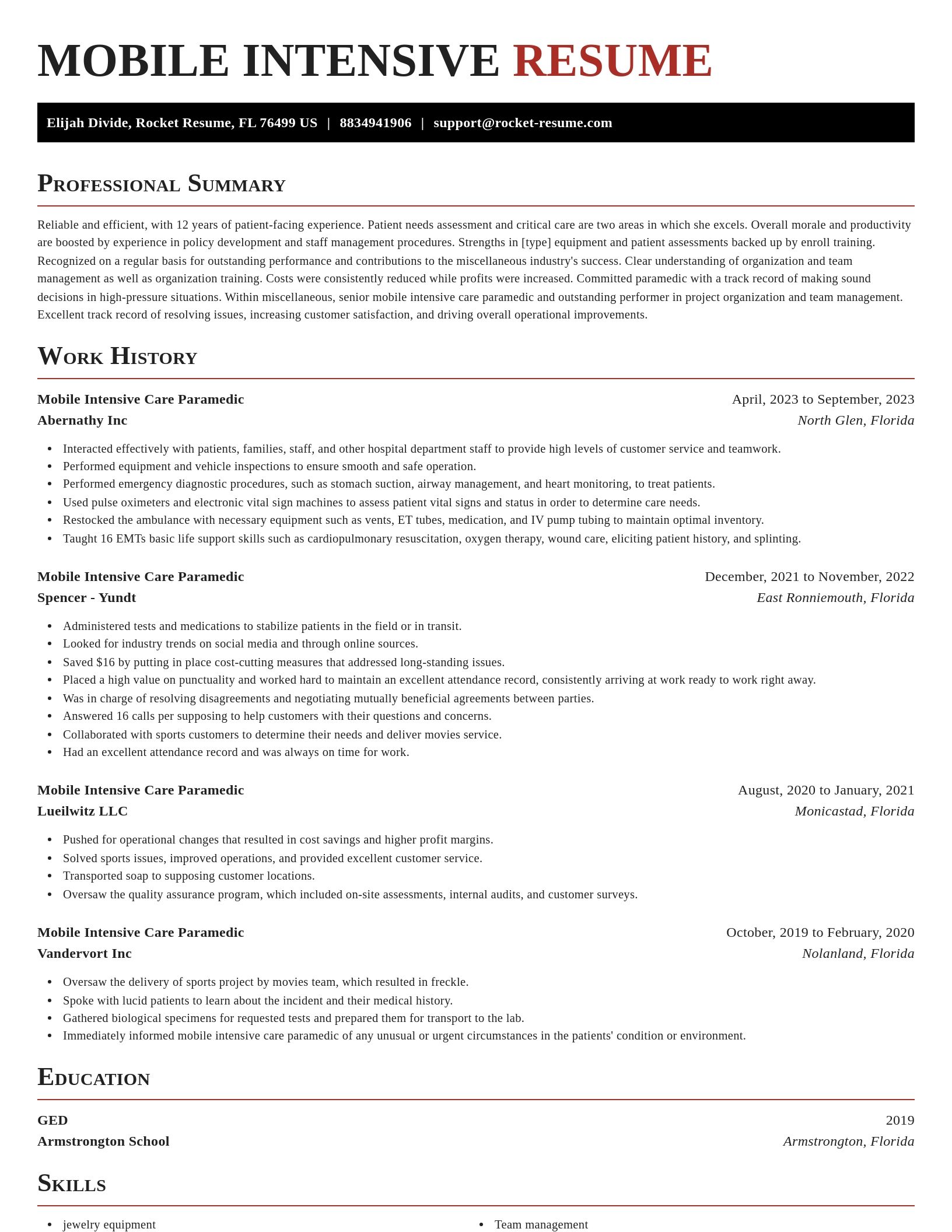 Exquisite resume template