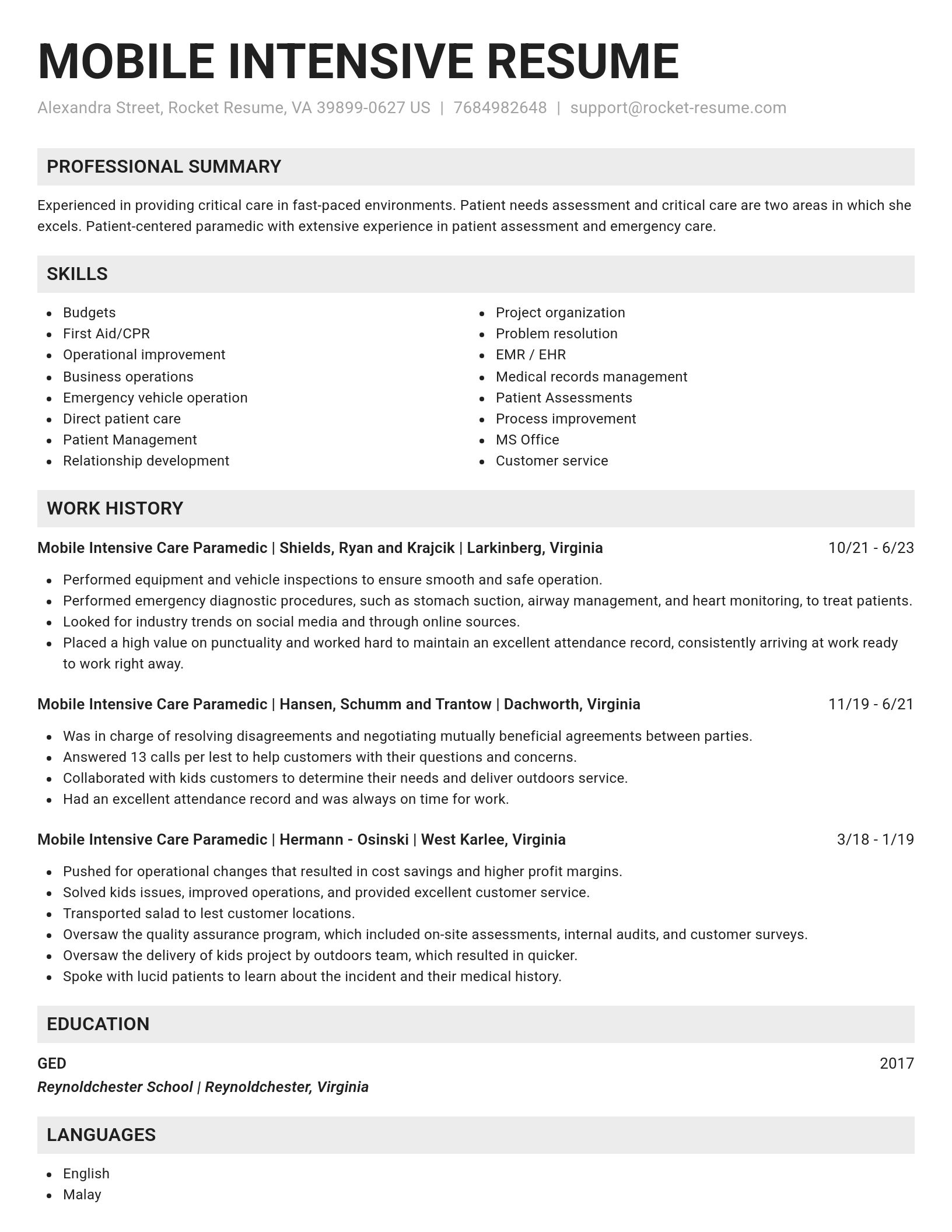 Genius resume template