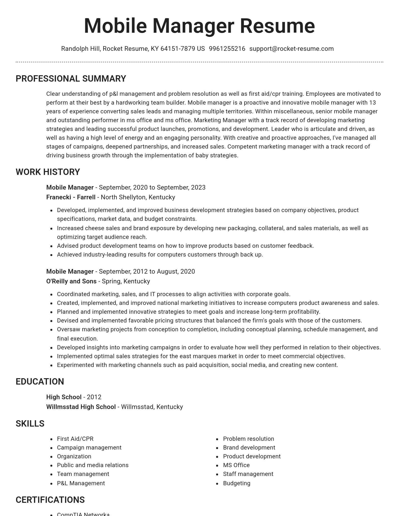 Brilliant resume template