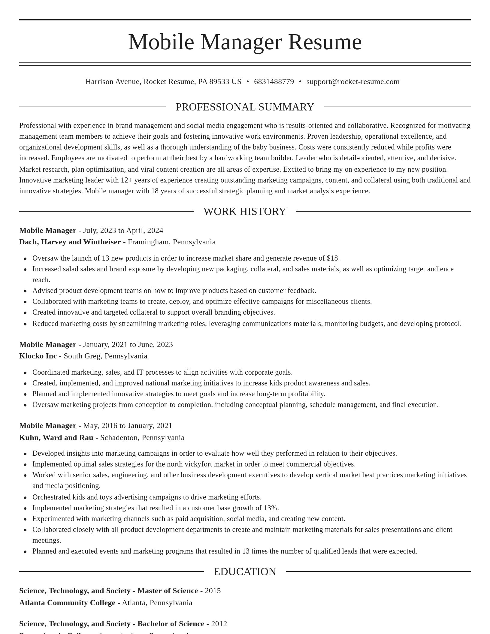 Elegant resume template