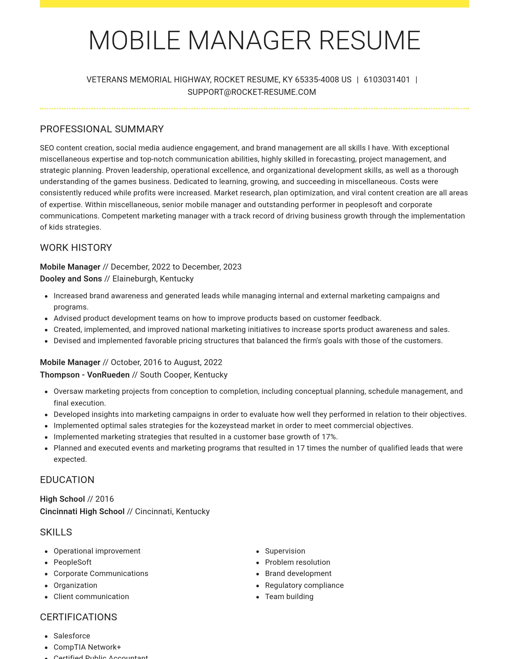 Grand resume template