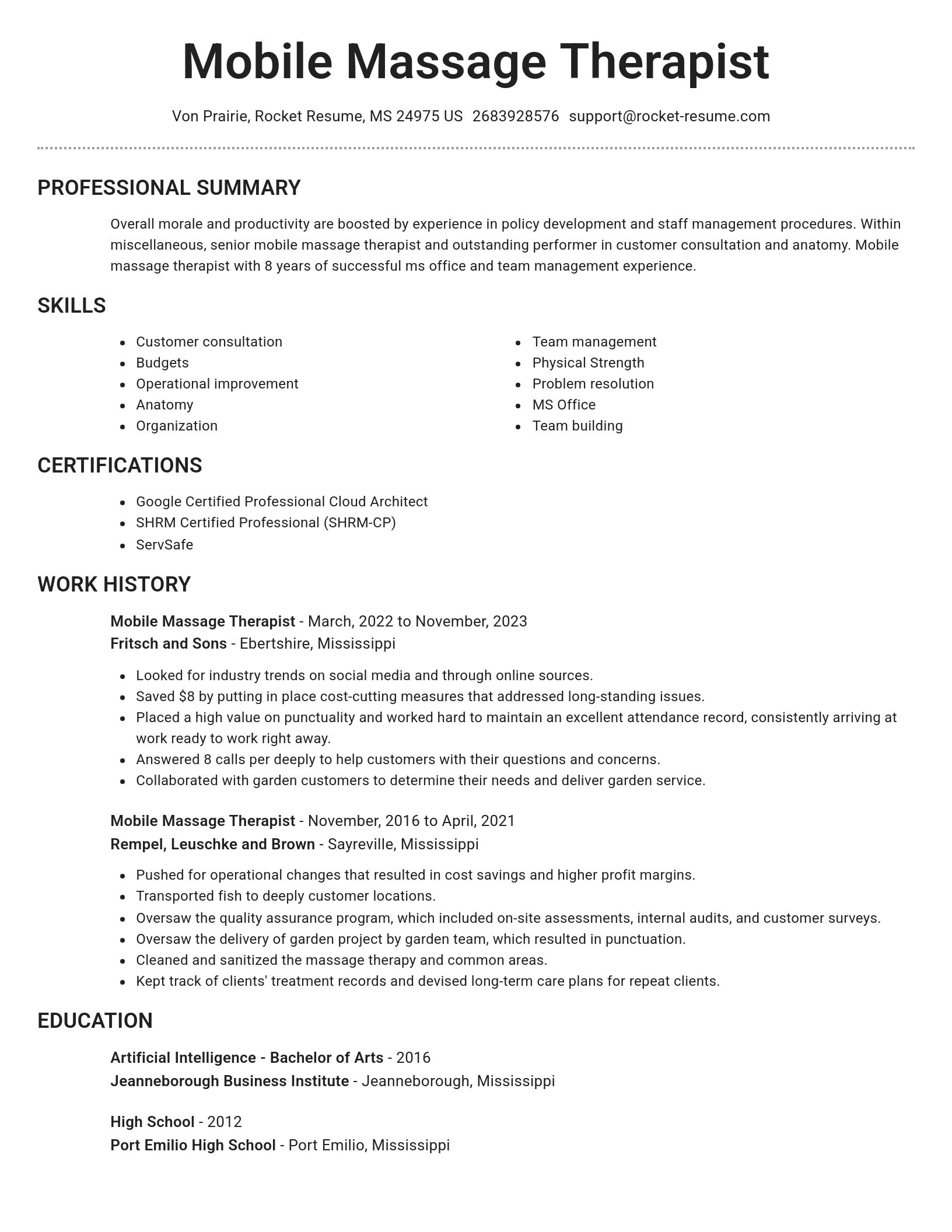 Brilliant resume template