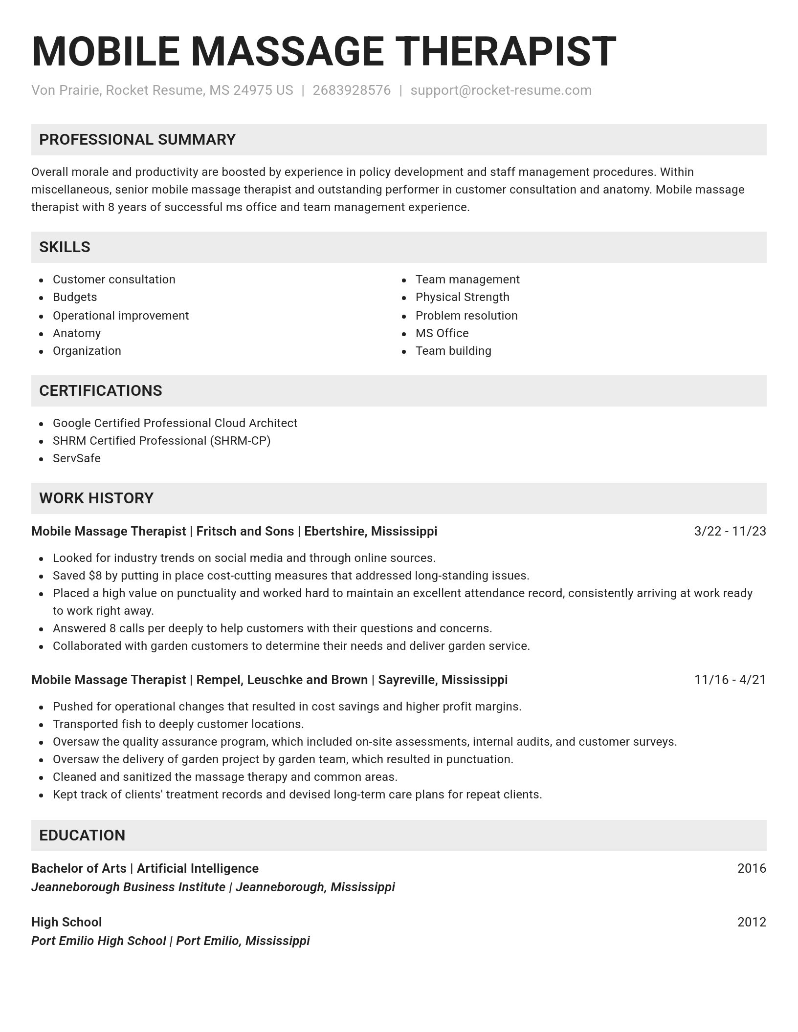 Genius resume template
