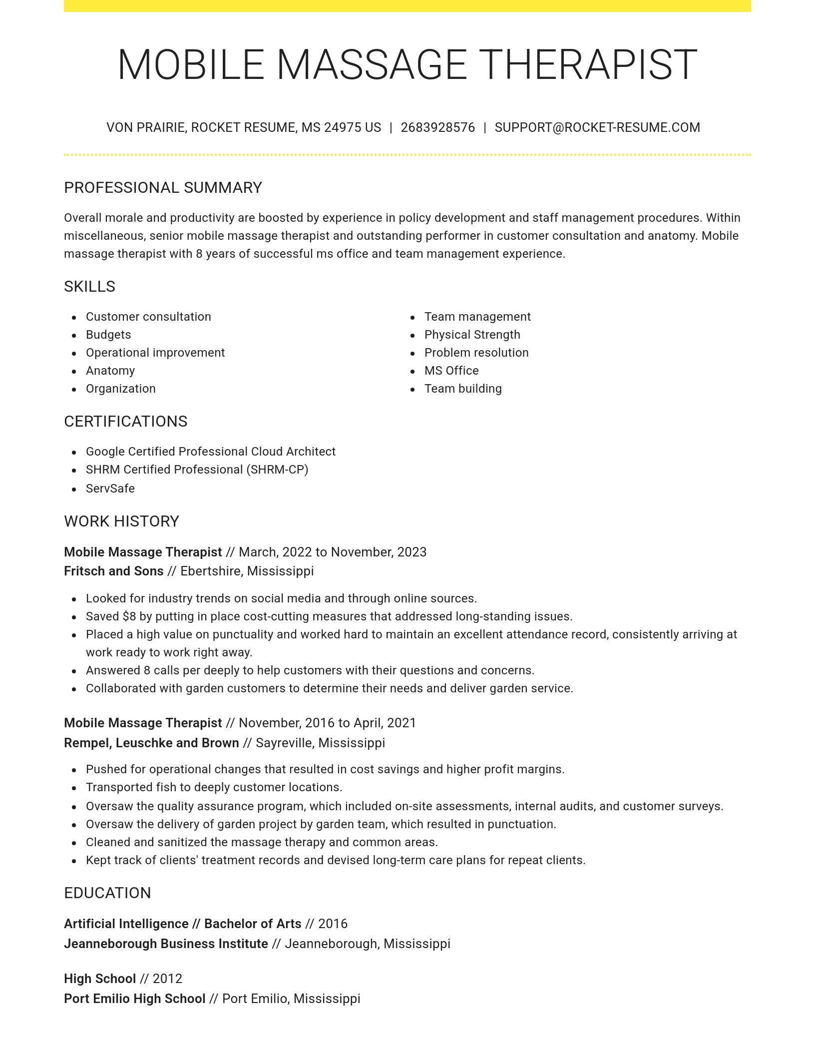 Grand resume template