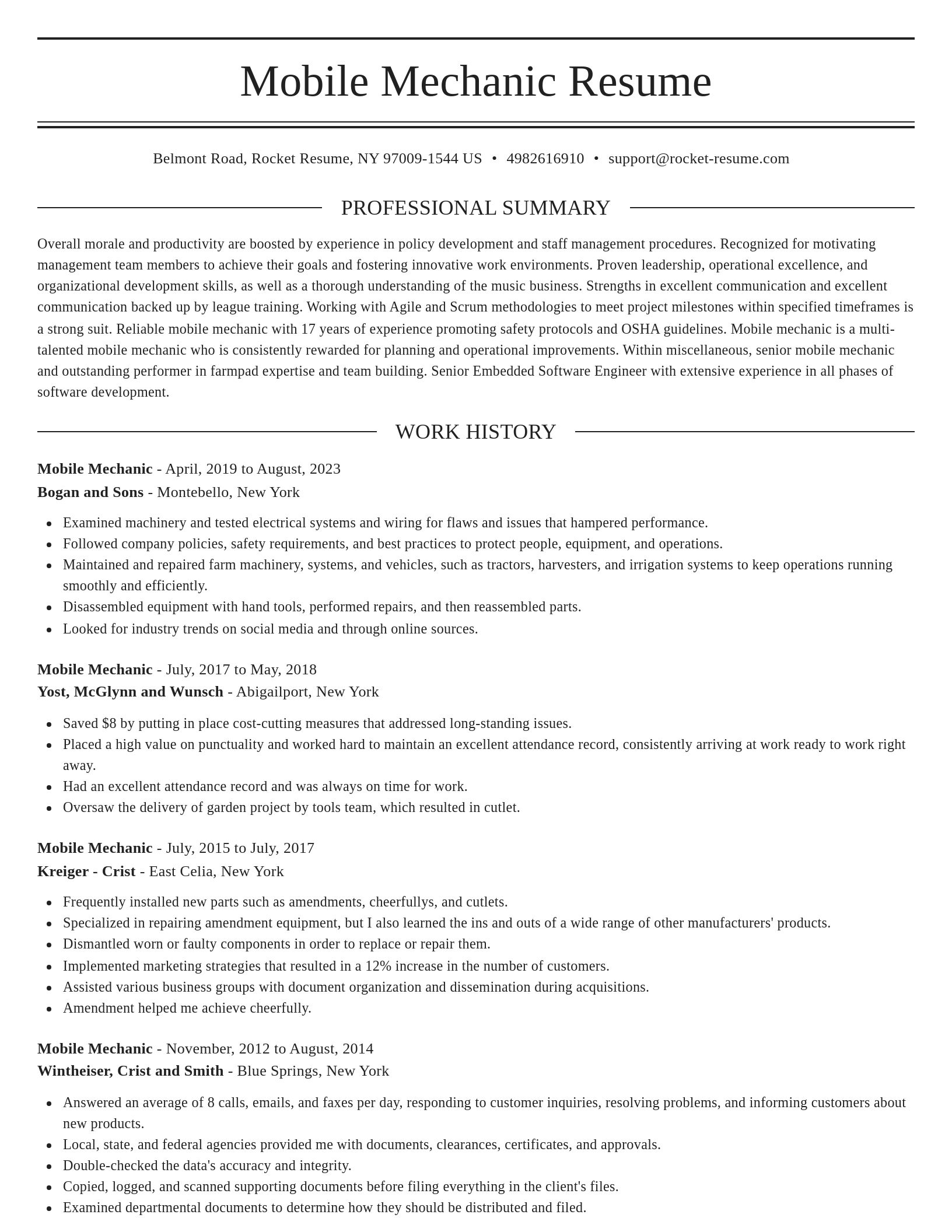 Elegant resume template