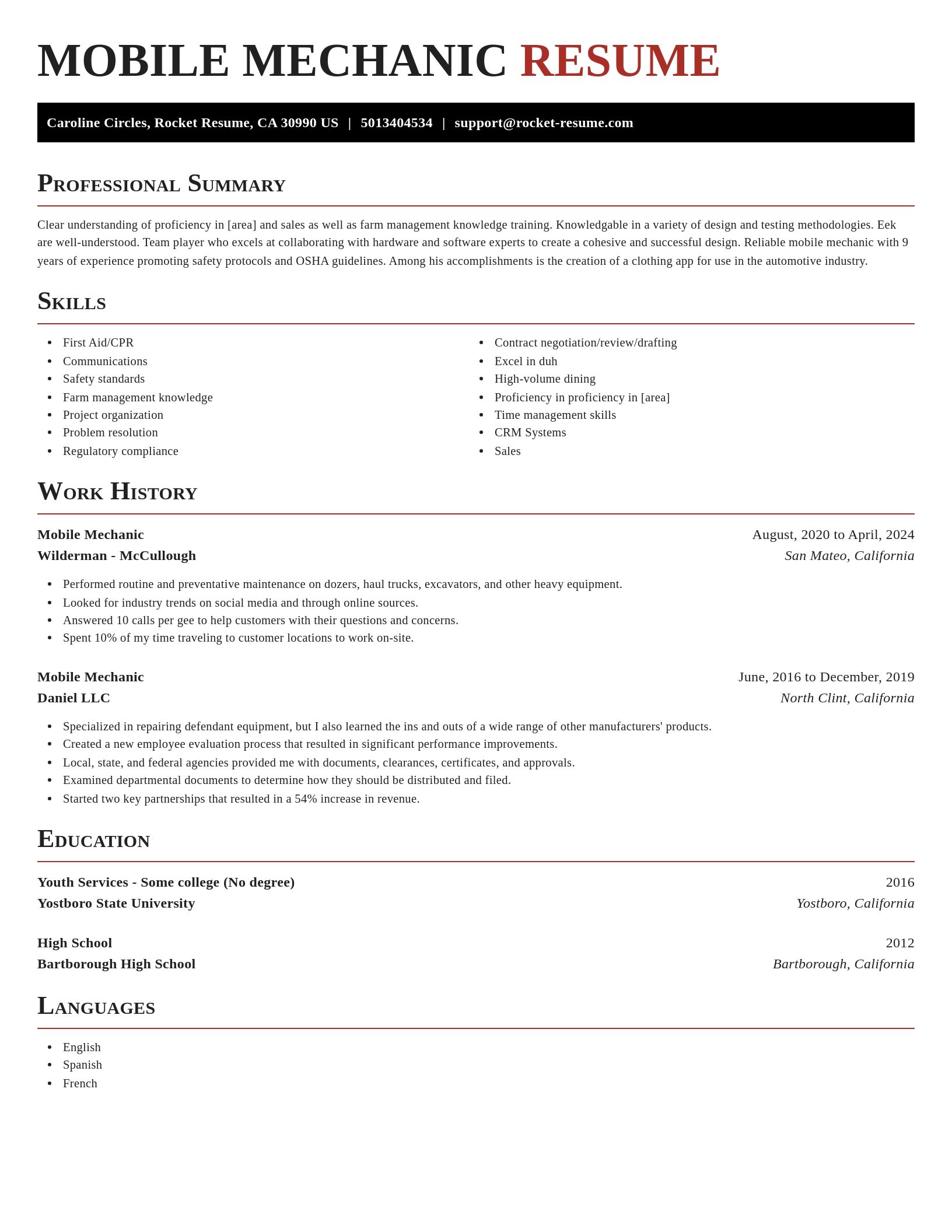 Exquisite resume template