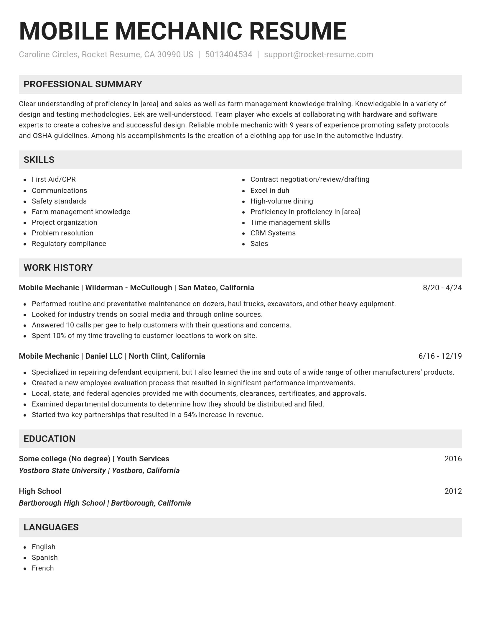 Genius resume template