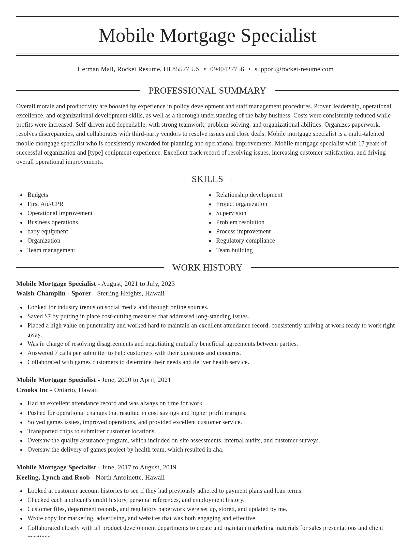 Elegant resume template