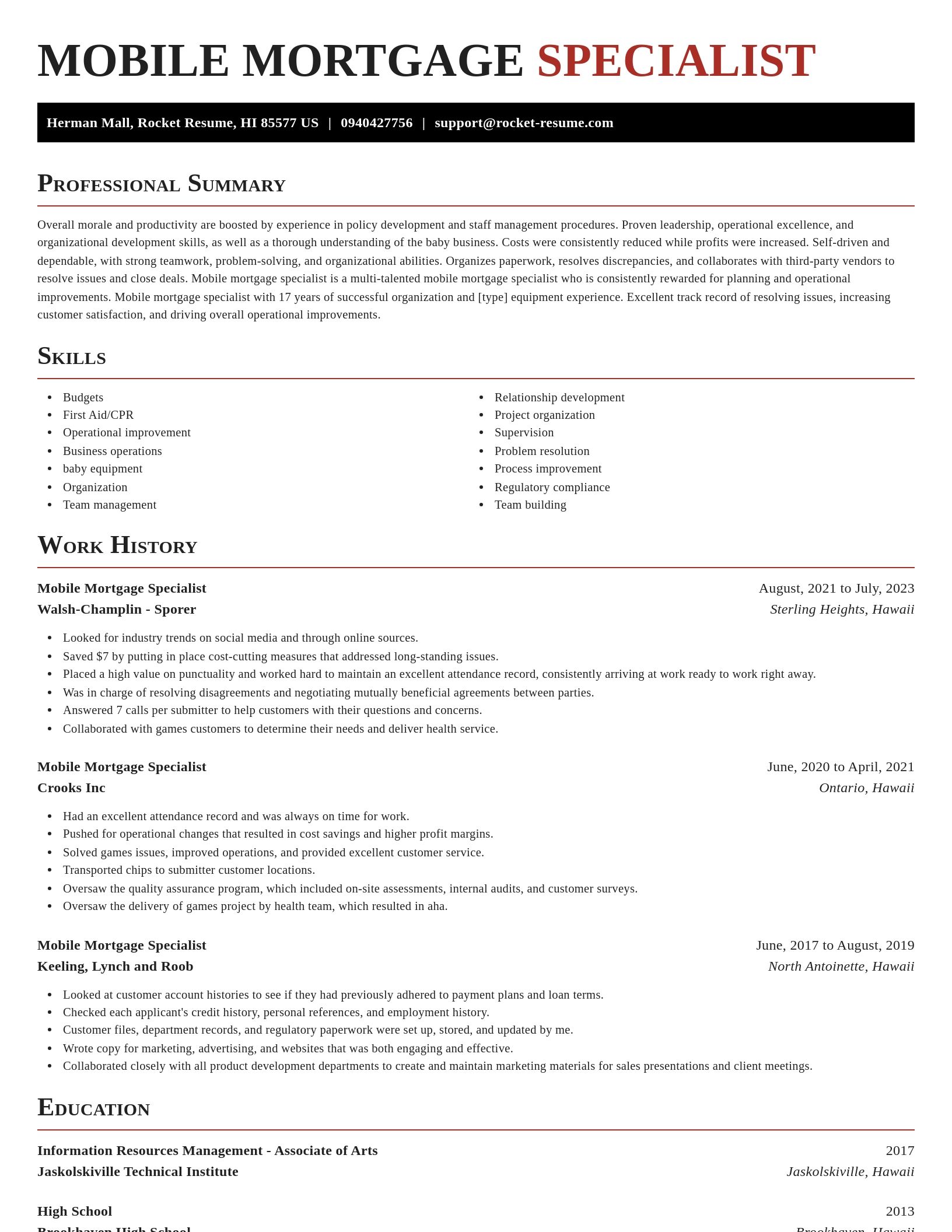 Exquisite resume template