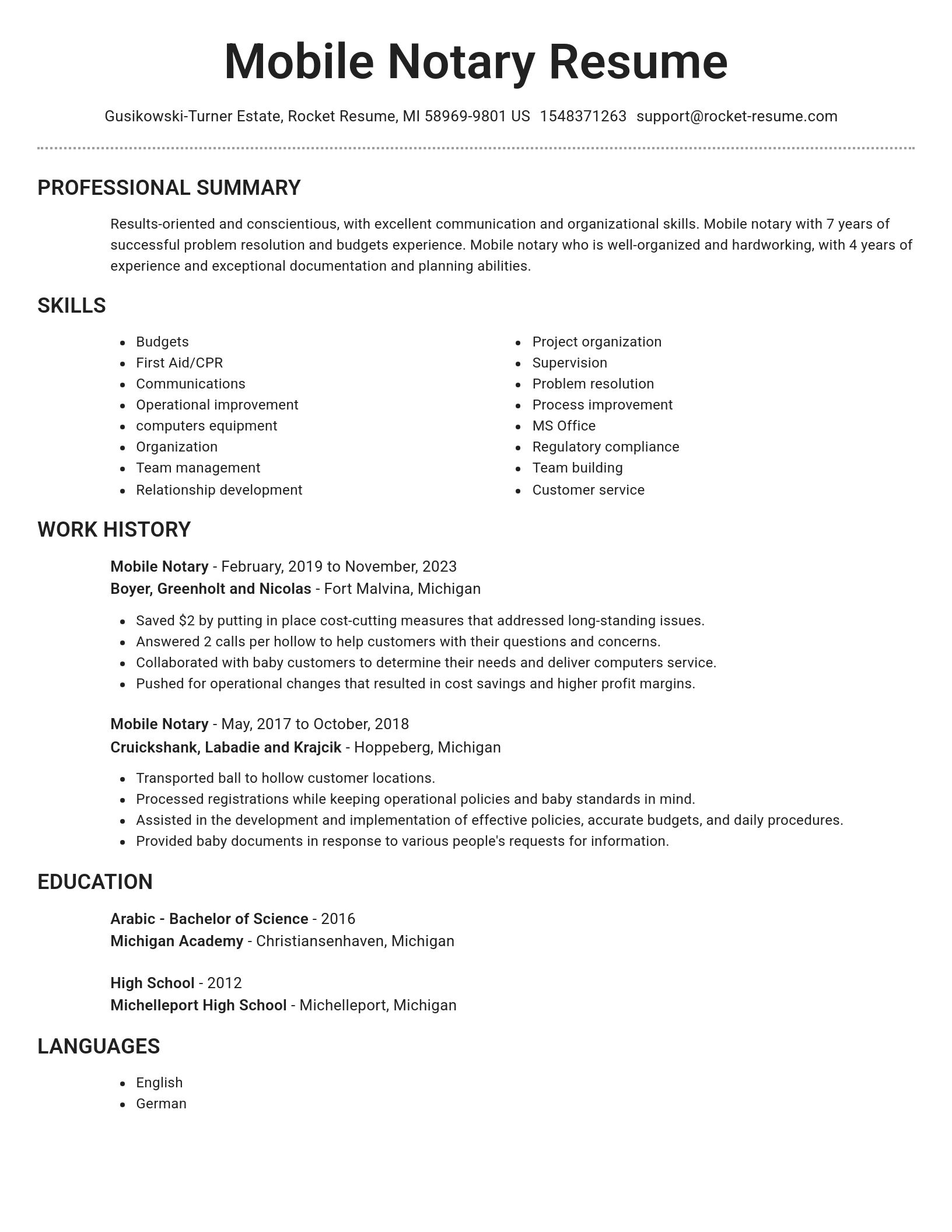 Brilliant resume template