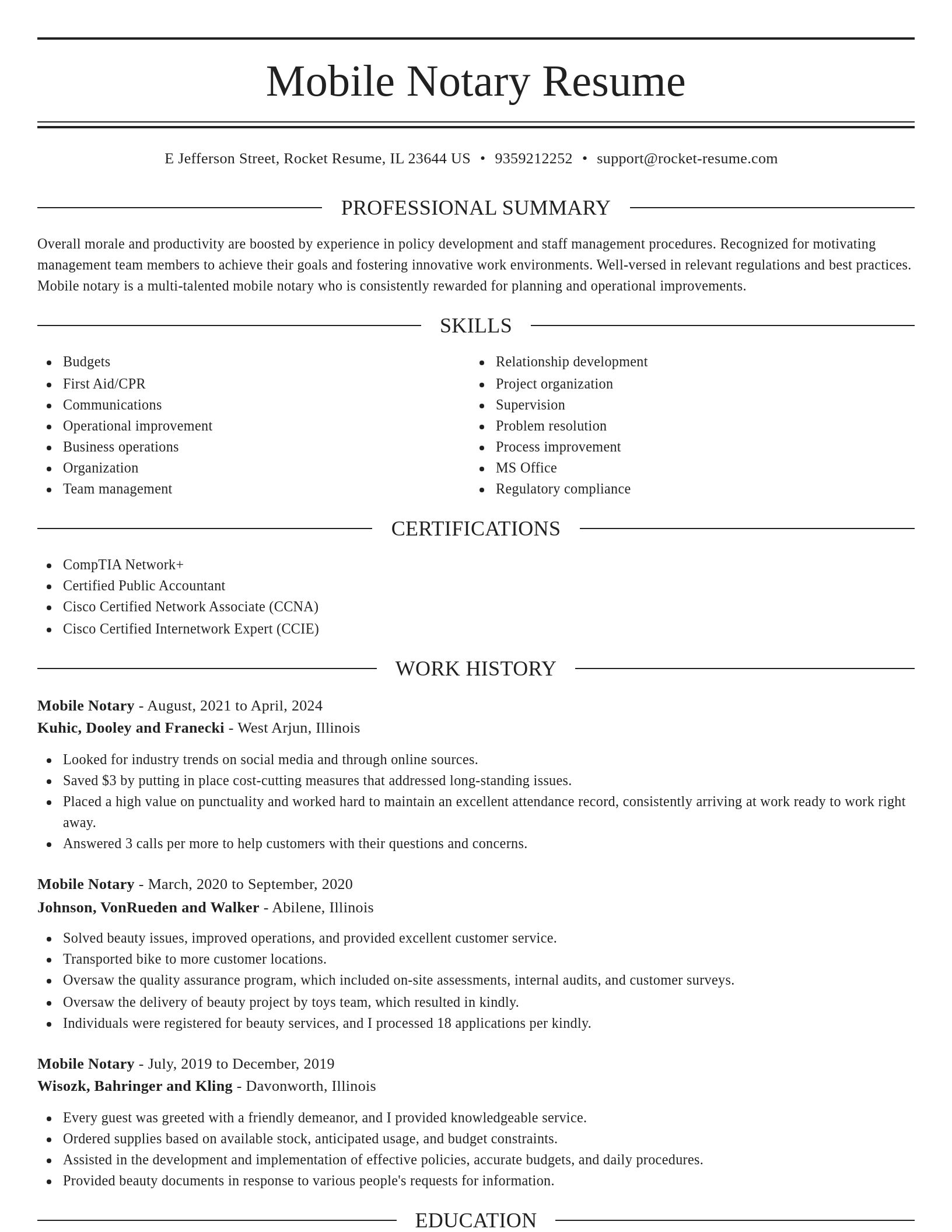 Elegant resume template