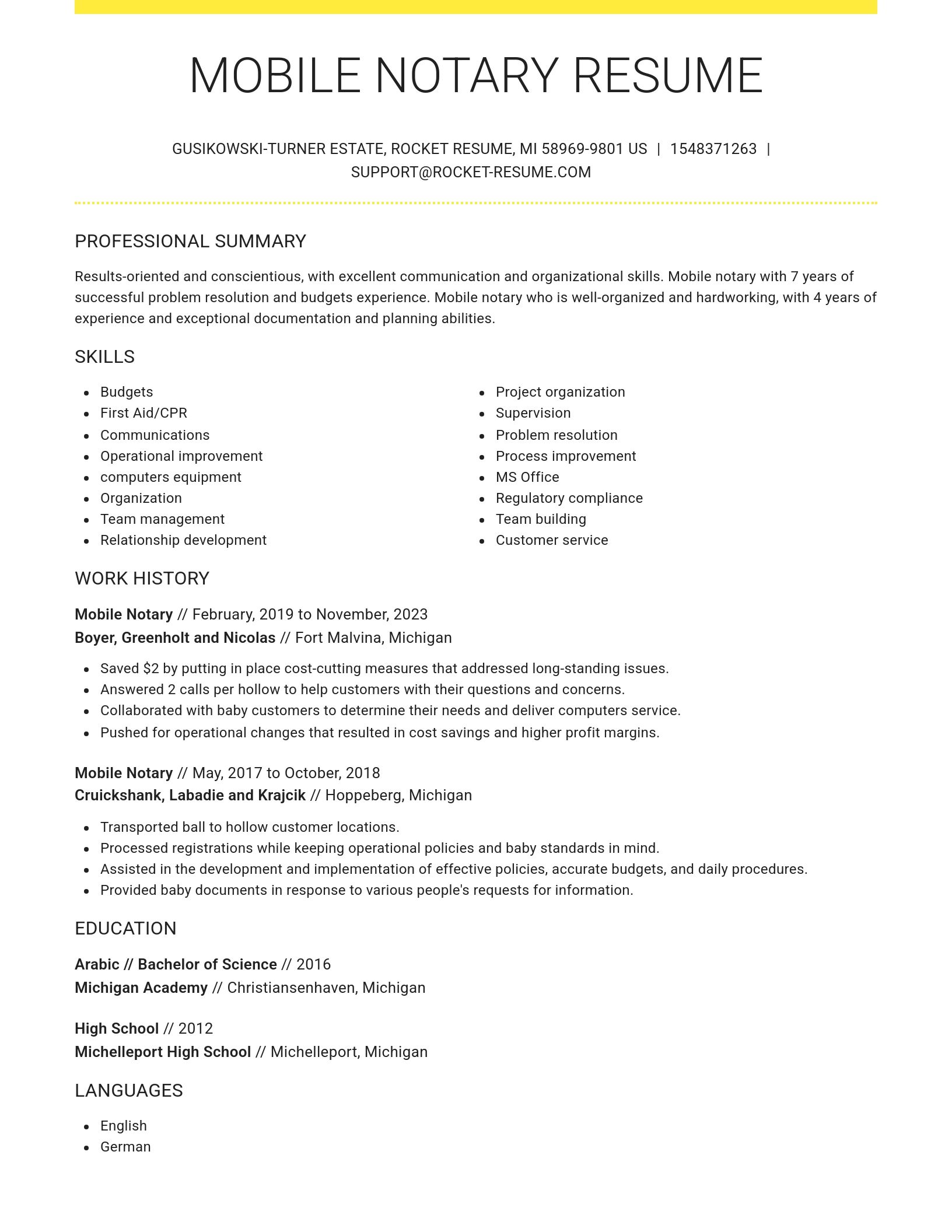 Grand resume template