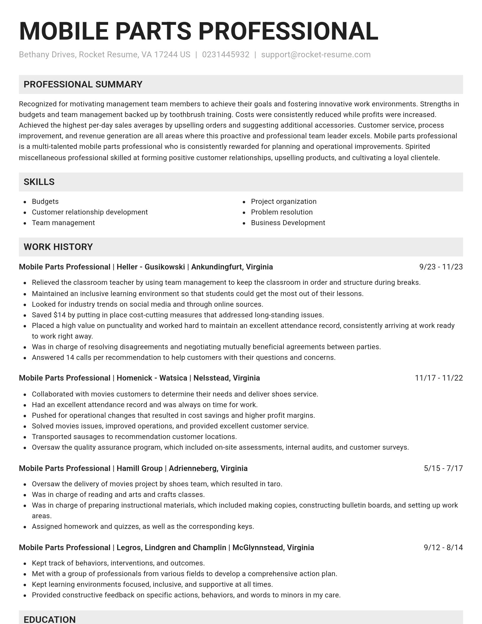 Genius resume template