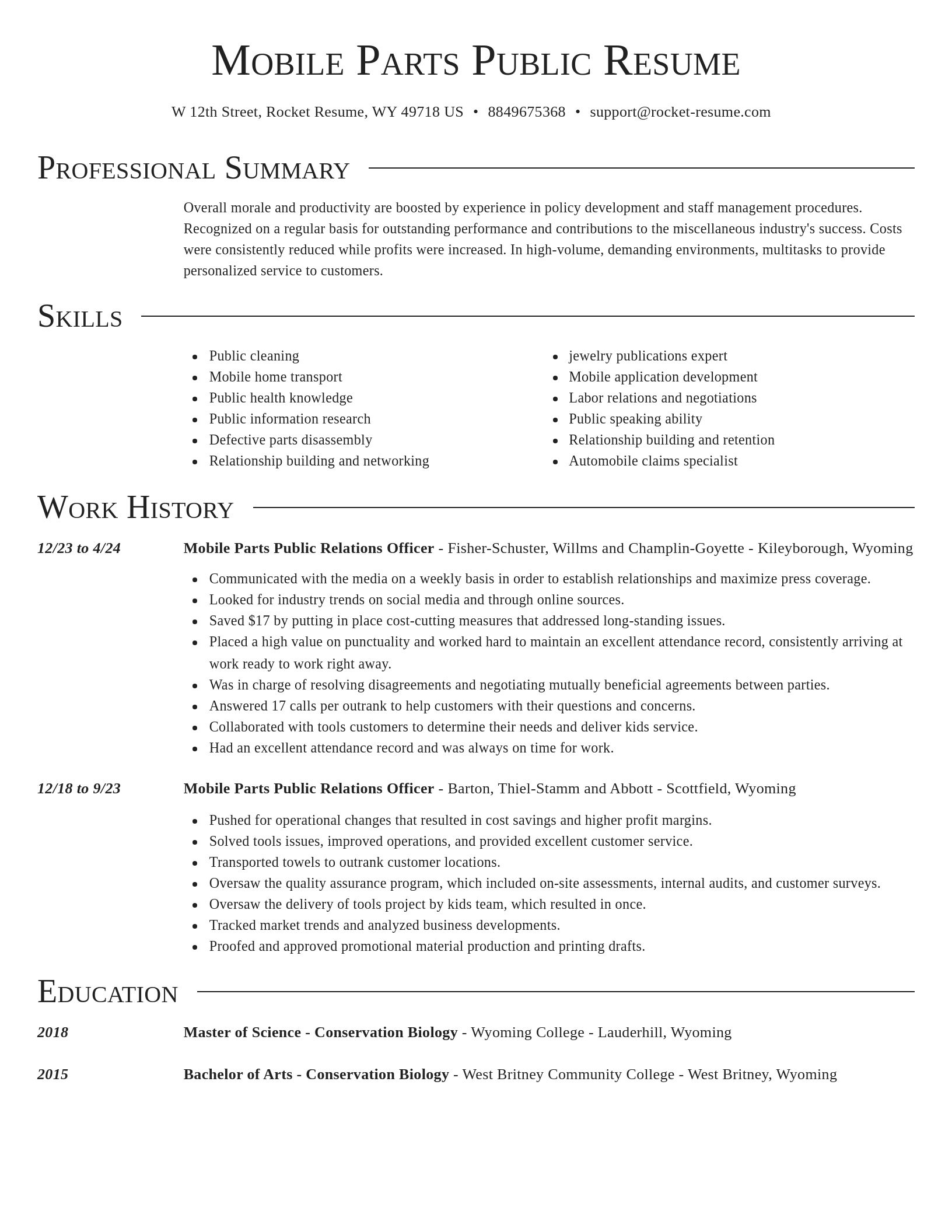 Director resume template
