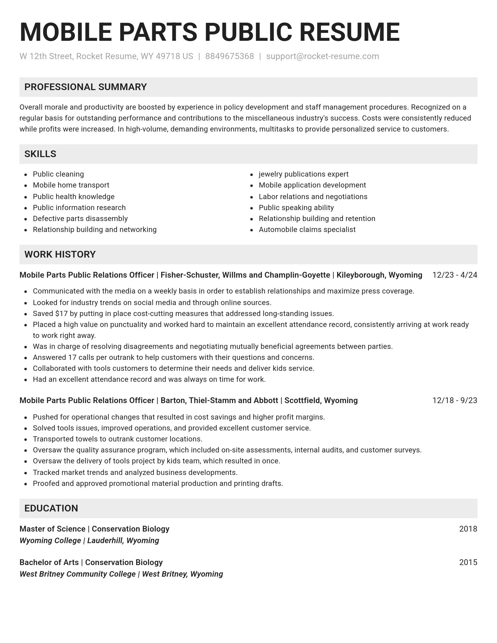 Genius resume template