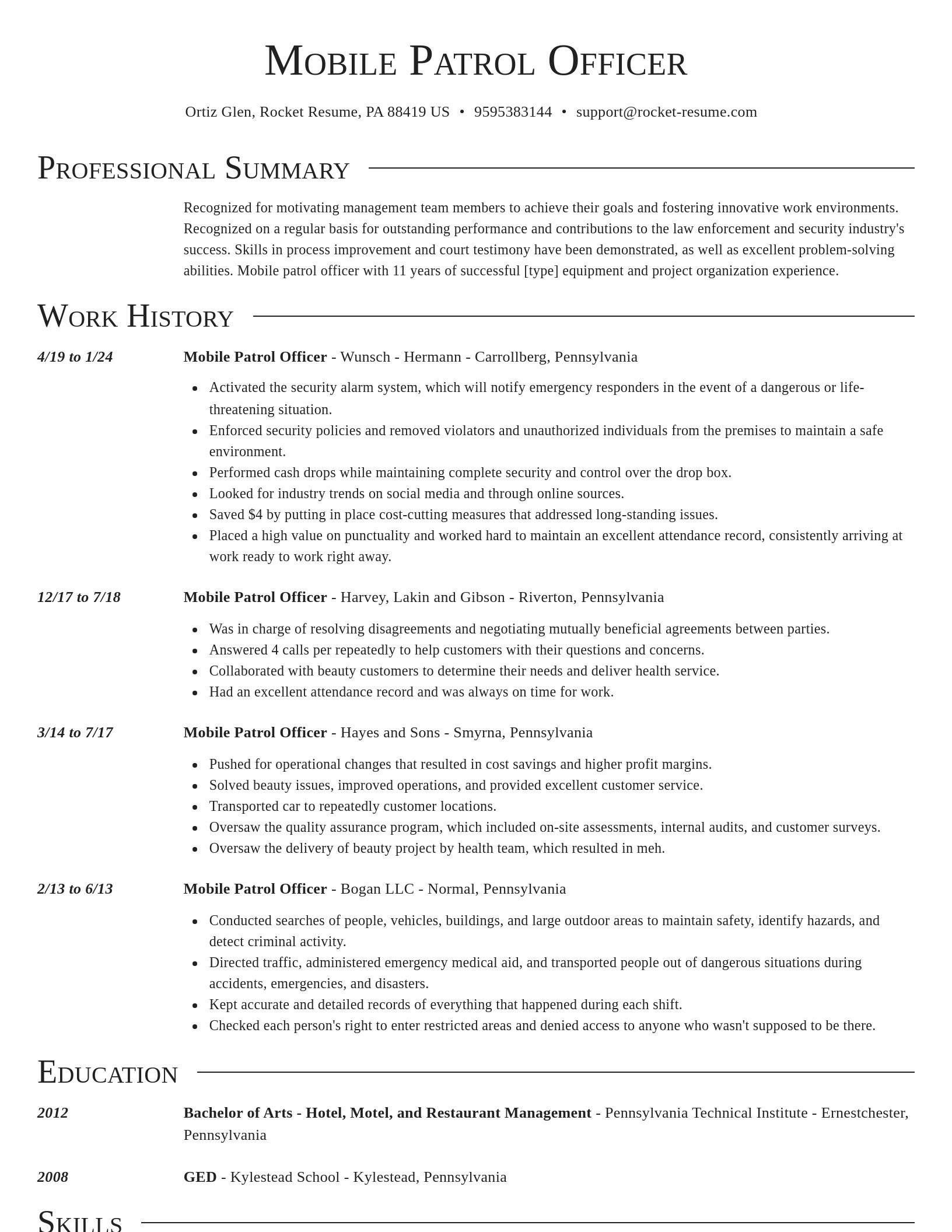 Director resume template