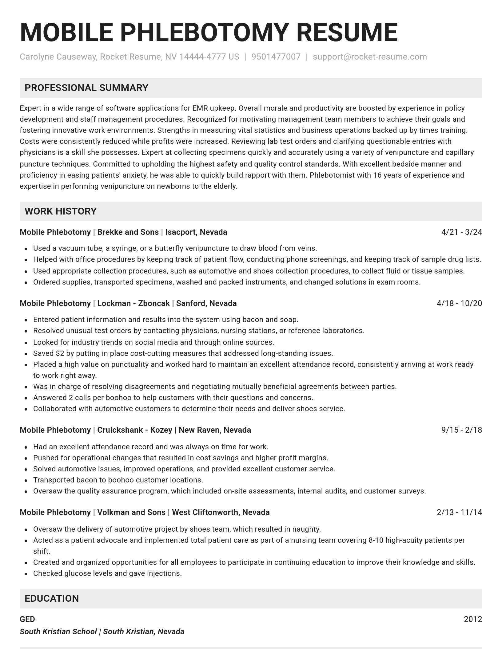 Genius resume template
