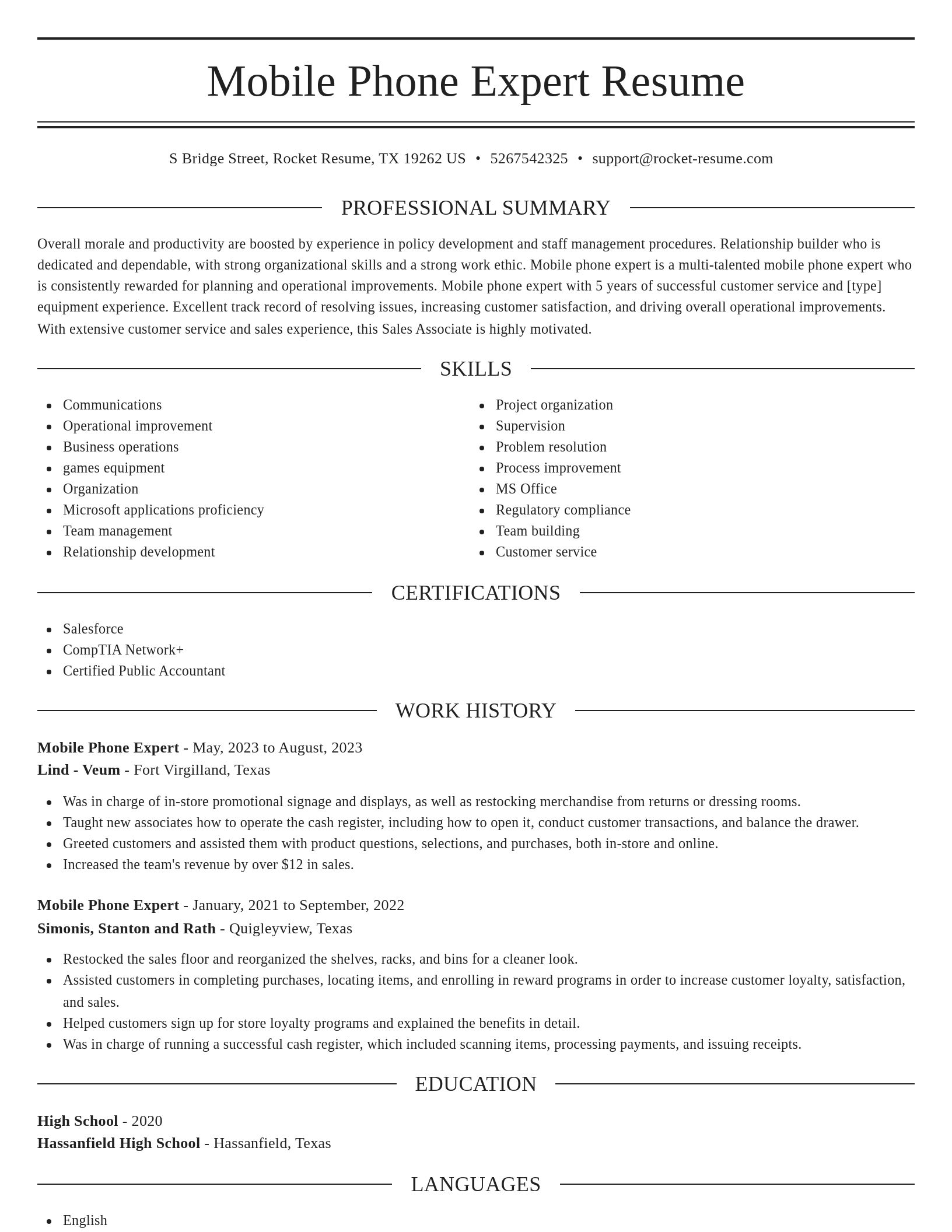 Elegant resume template