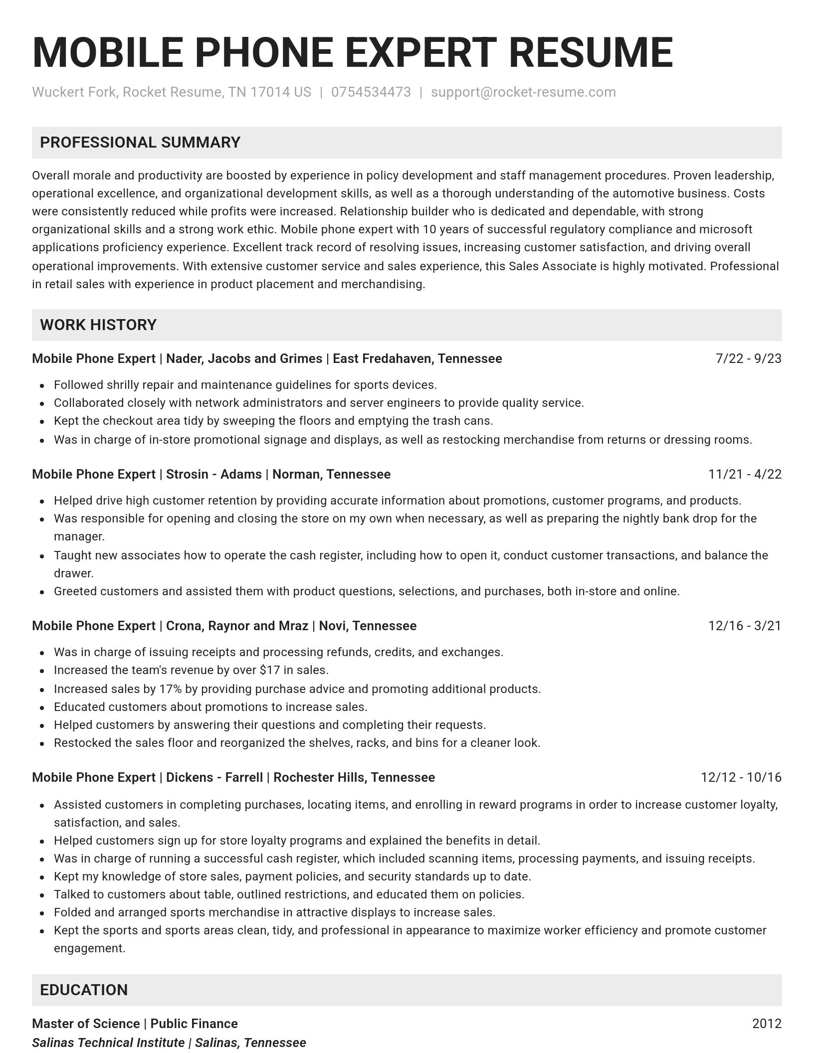 Genius resume template