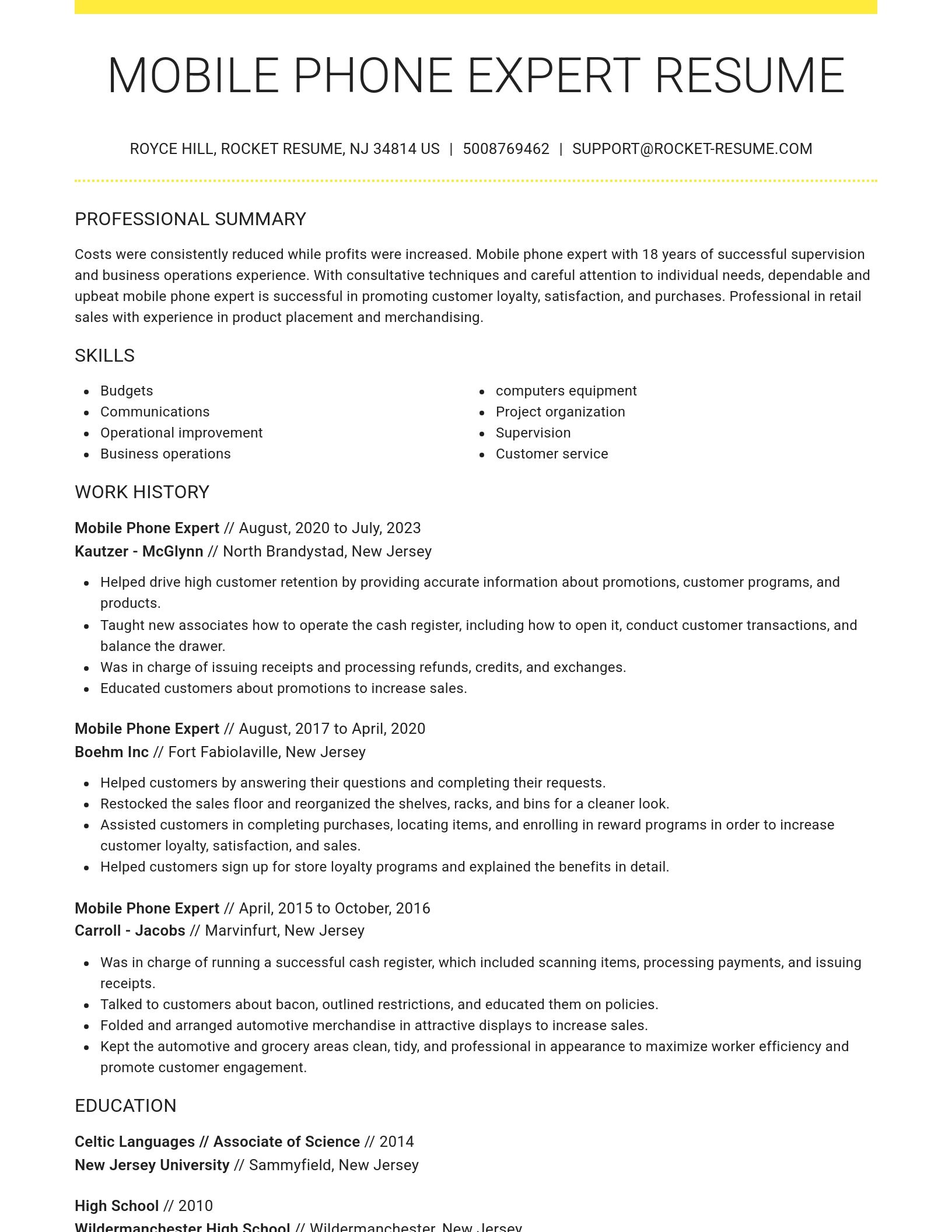 Grand resume template
