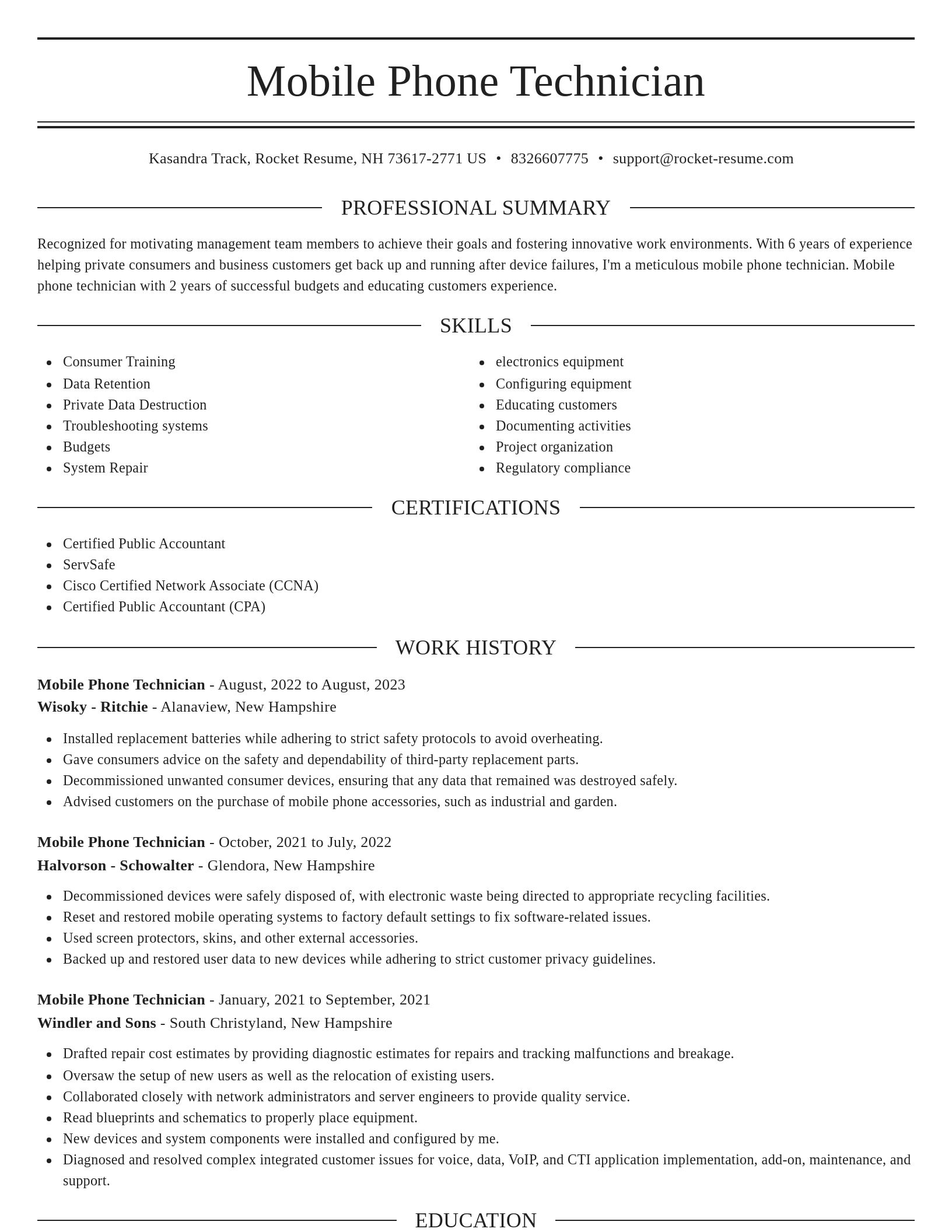 Elegant resume template