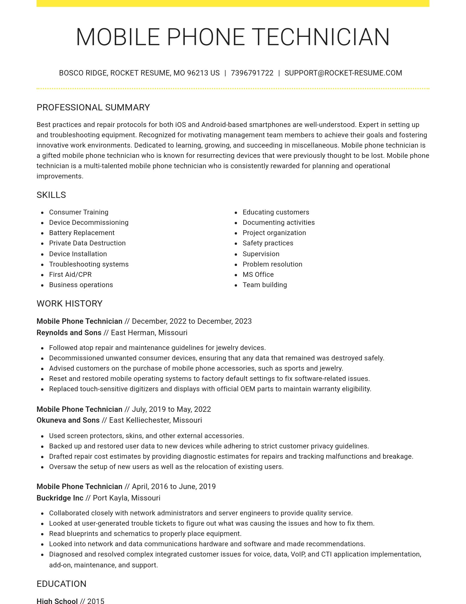Grand resume template