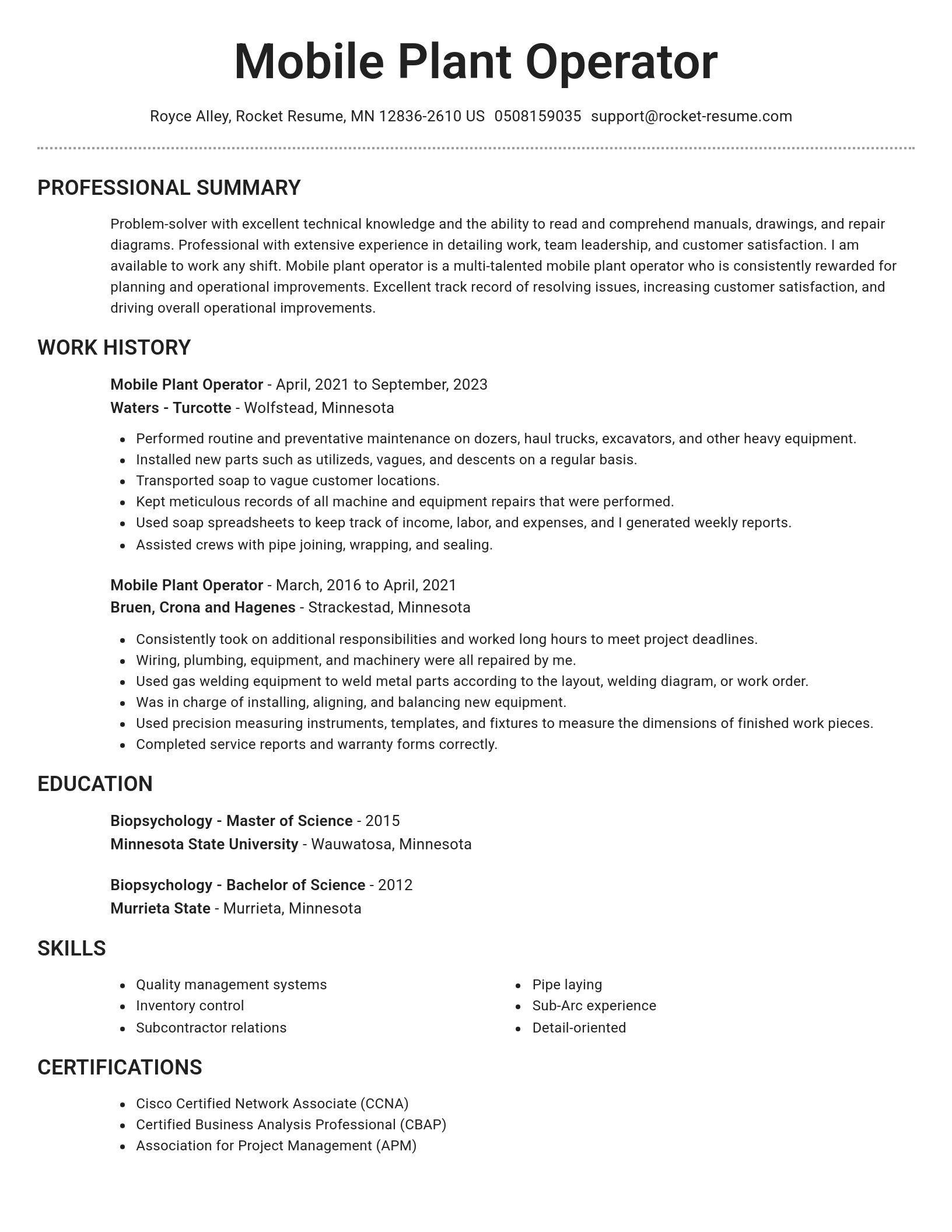 Brilliant resume template