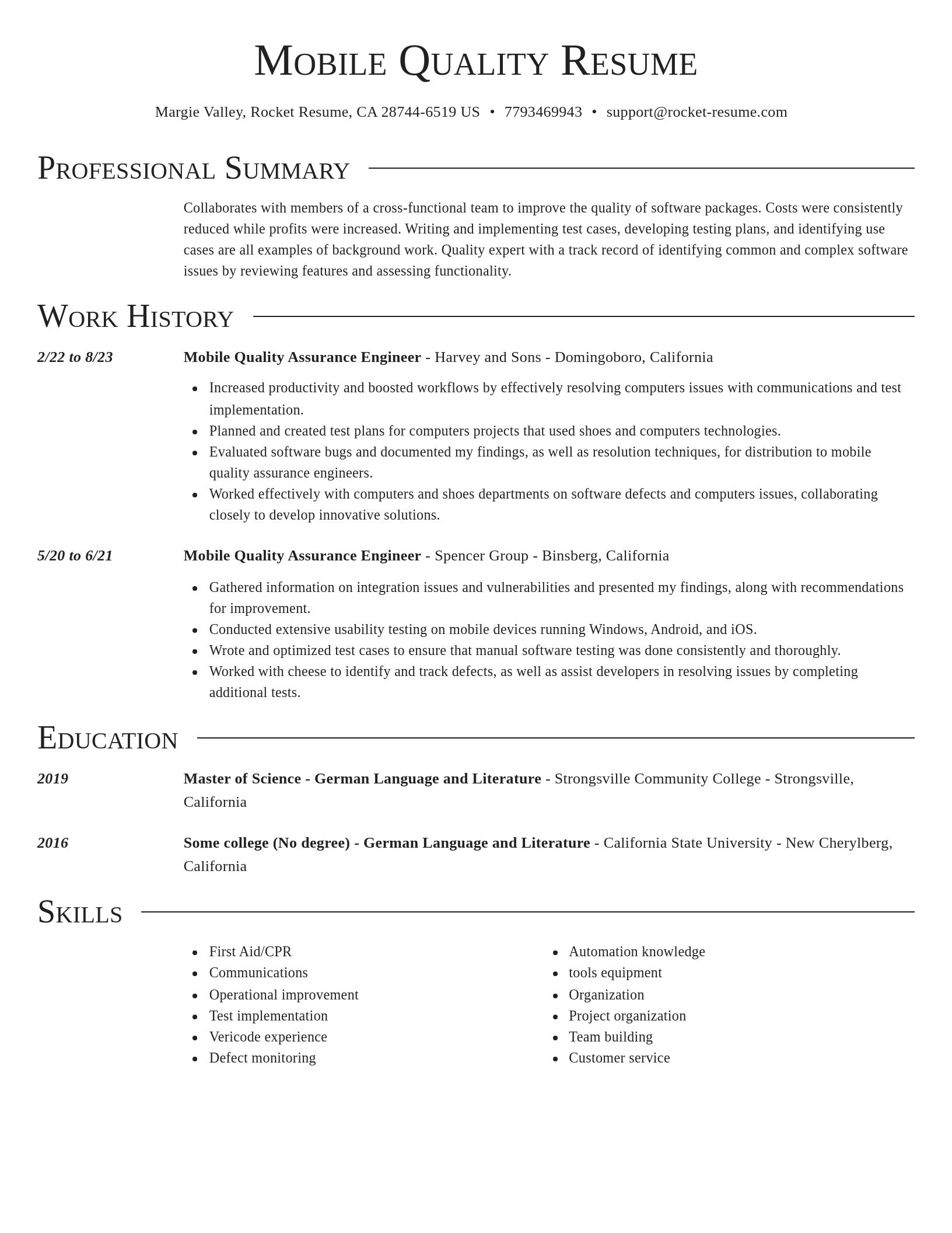Director resume template