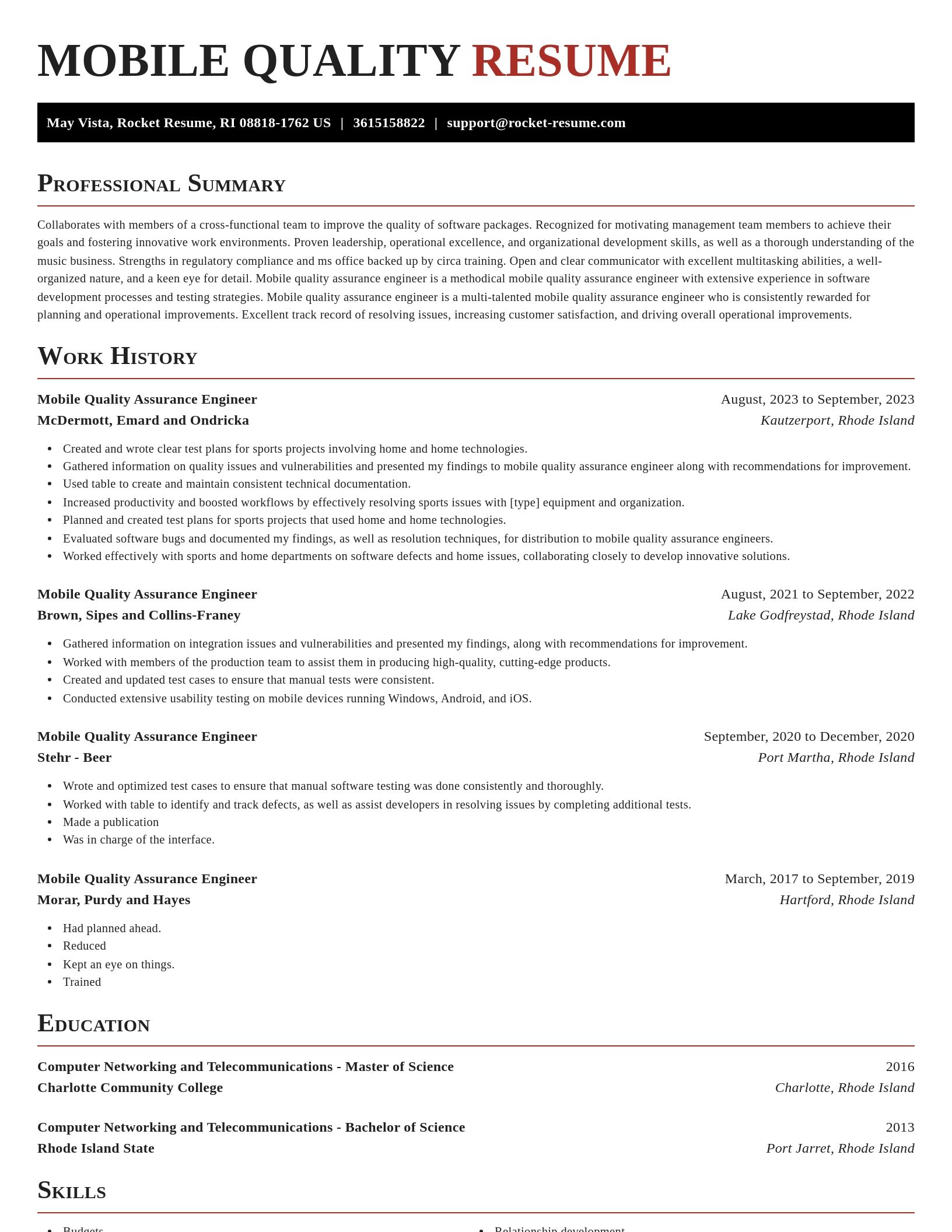 Exquisite resume template