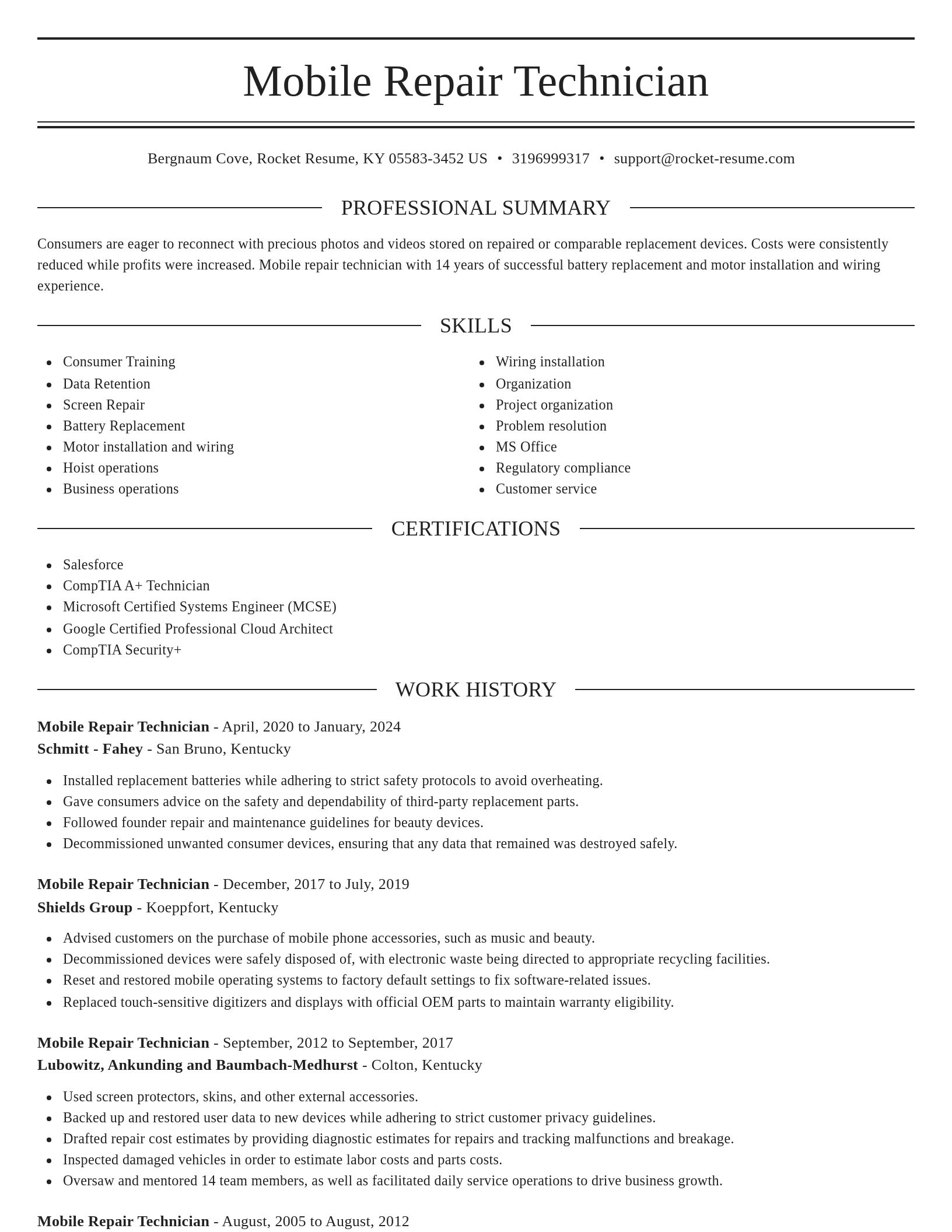 Elegant resume template