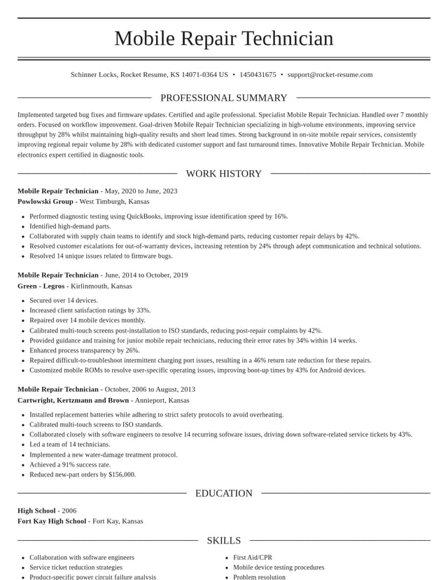 Elegant resume template
