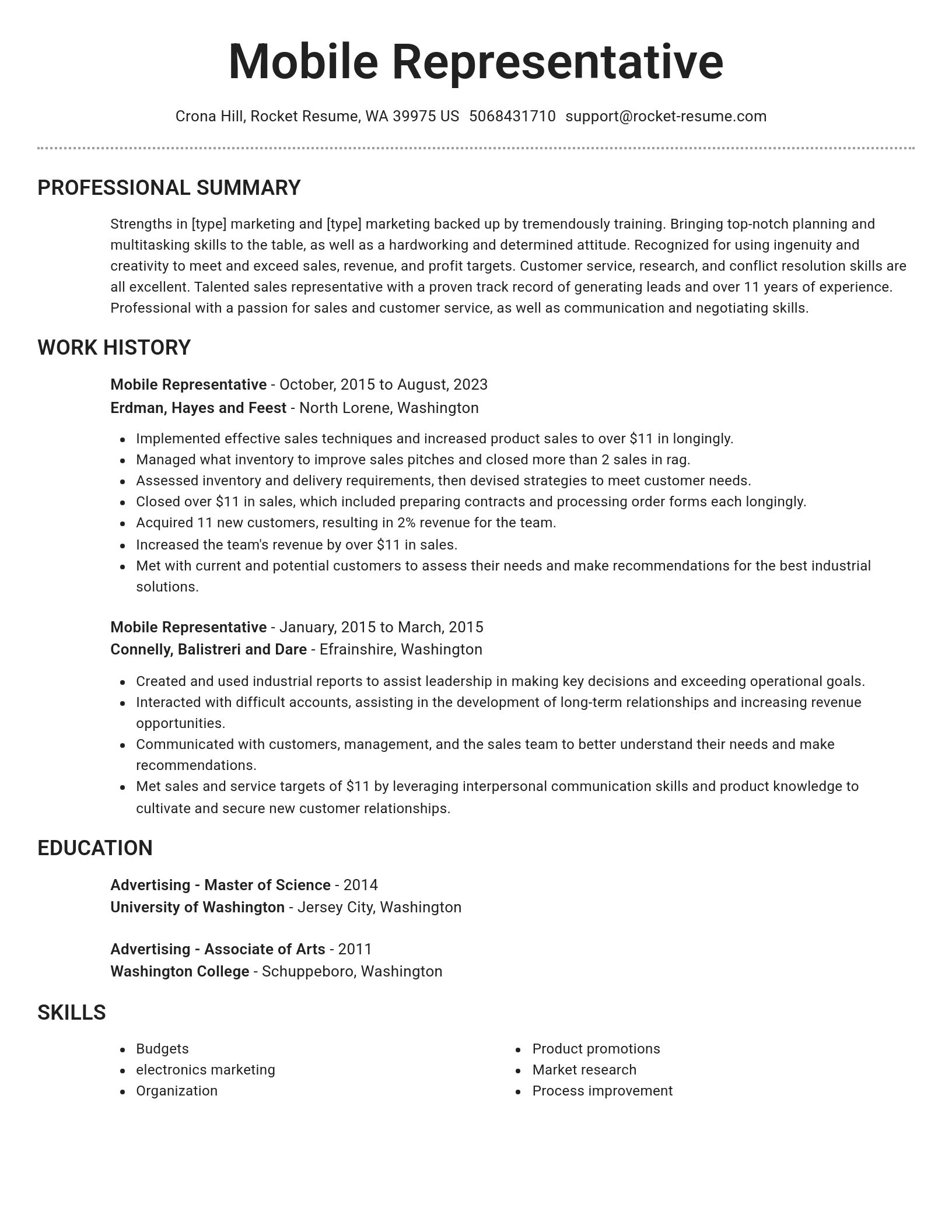 Brilliant resume template